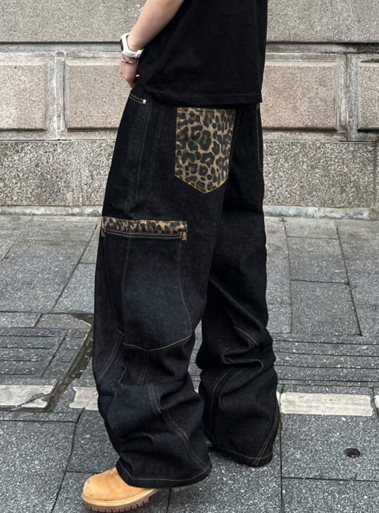 Jean Fukuoka x Hioki Baggy Patcwork Wide Leg Jeans Size US 33 - 8 Thumbnail