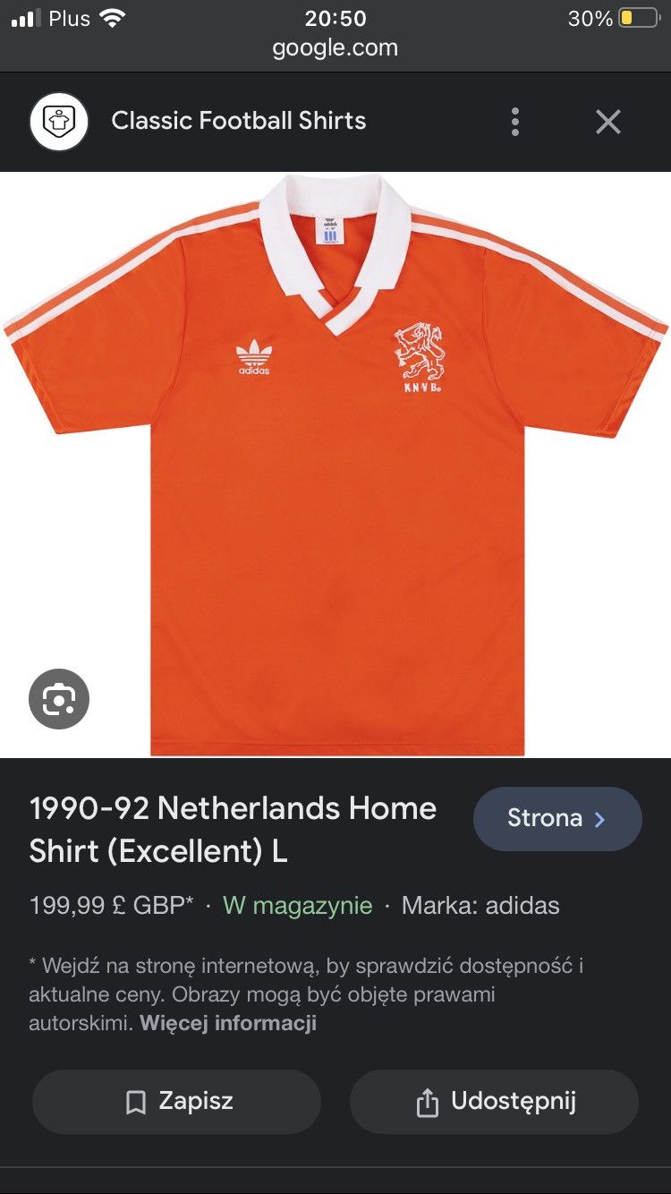 Adidas × Vintage Vintage 1990’ netherlands holland soccer football Jersey S Size US S / EU 44-46 / 1 - 2 Thumbnail