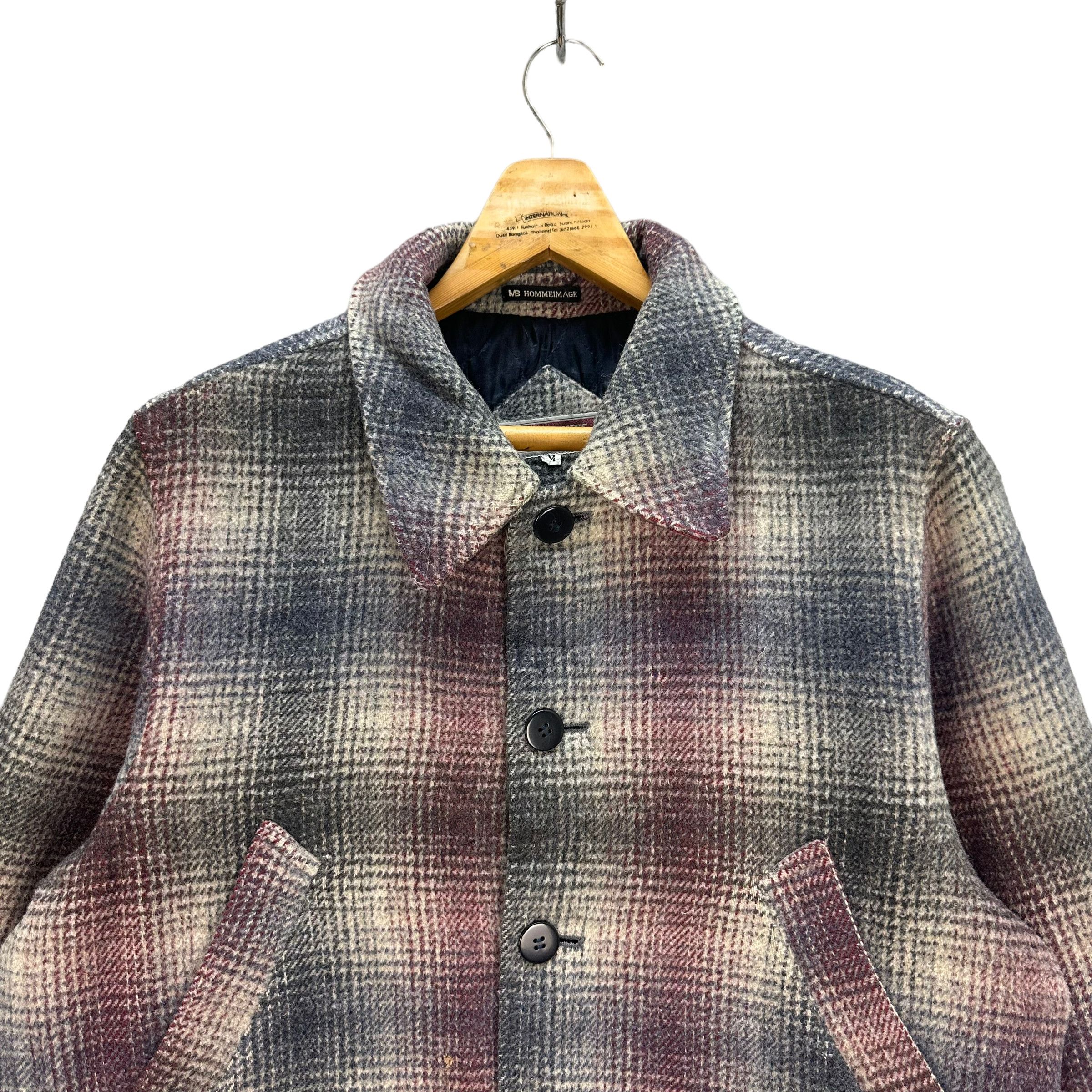 Vintage 90s MIKE BIRNIES HOMME IMAGE TARTAN FLANNEL JACKET #7877-187 Size US M / EU 48-50 / 2 - 2 Thumbnail
