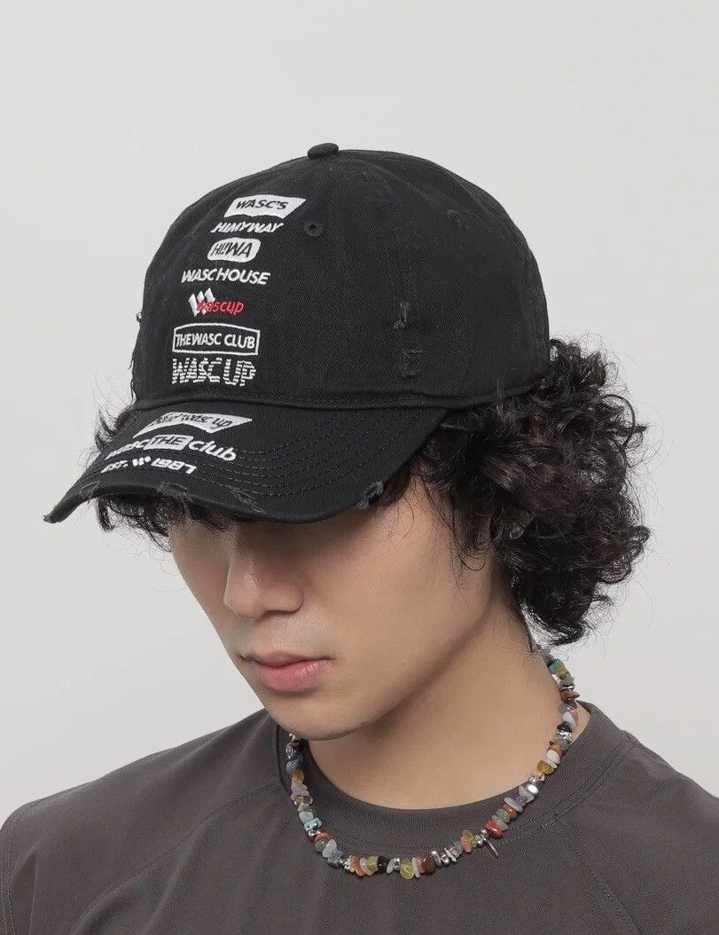 Japanese Brand Retro punk y2k embroidered distressed raw ball cap hat Size ONE SIZE - 5 Thumbnail