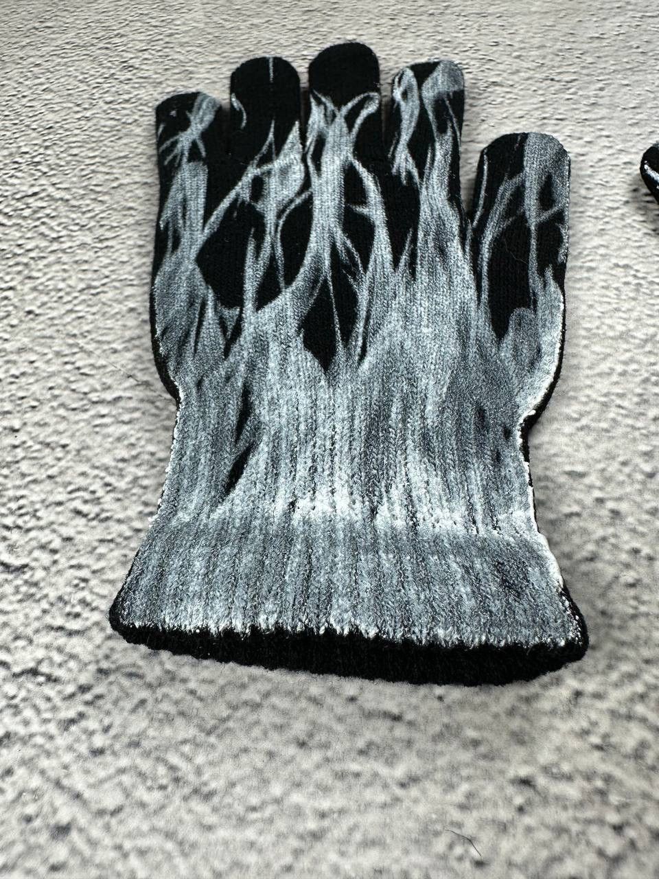Japanese Brand Shadowflame Knit Gloves Ghostfire Grip Dark Spark Opium Y2K Size ONE SIZE - 8 Thumbnail