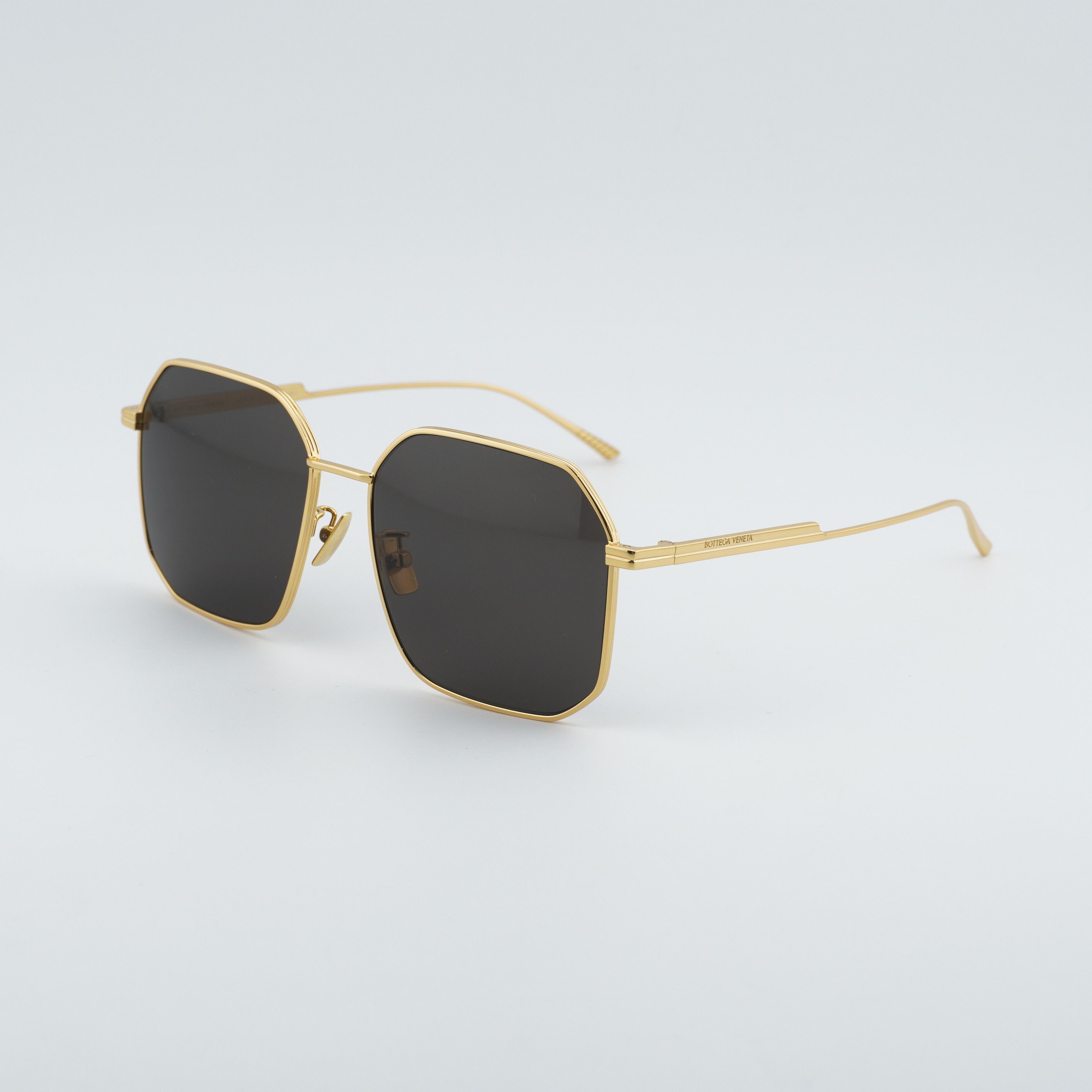 Bottega Veneta Bottega Veneta BV1108SA 001 Sunglasses Gold Square Frame Size ONE SIZE - 8 Thumbnail