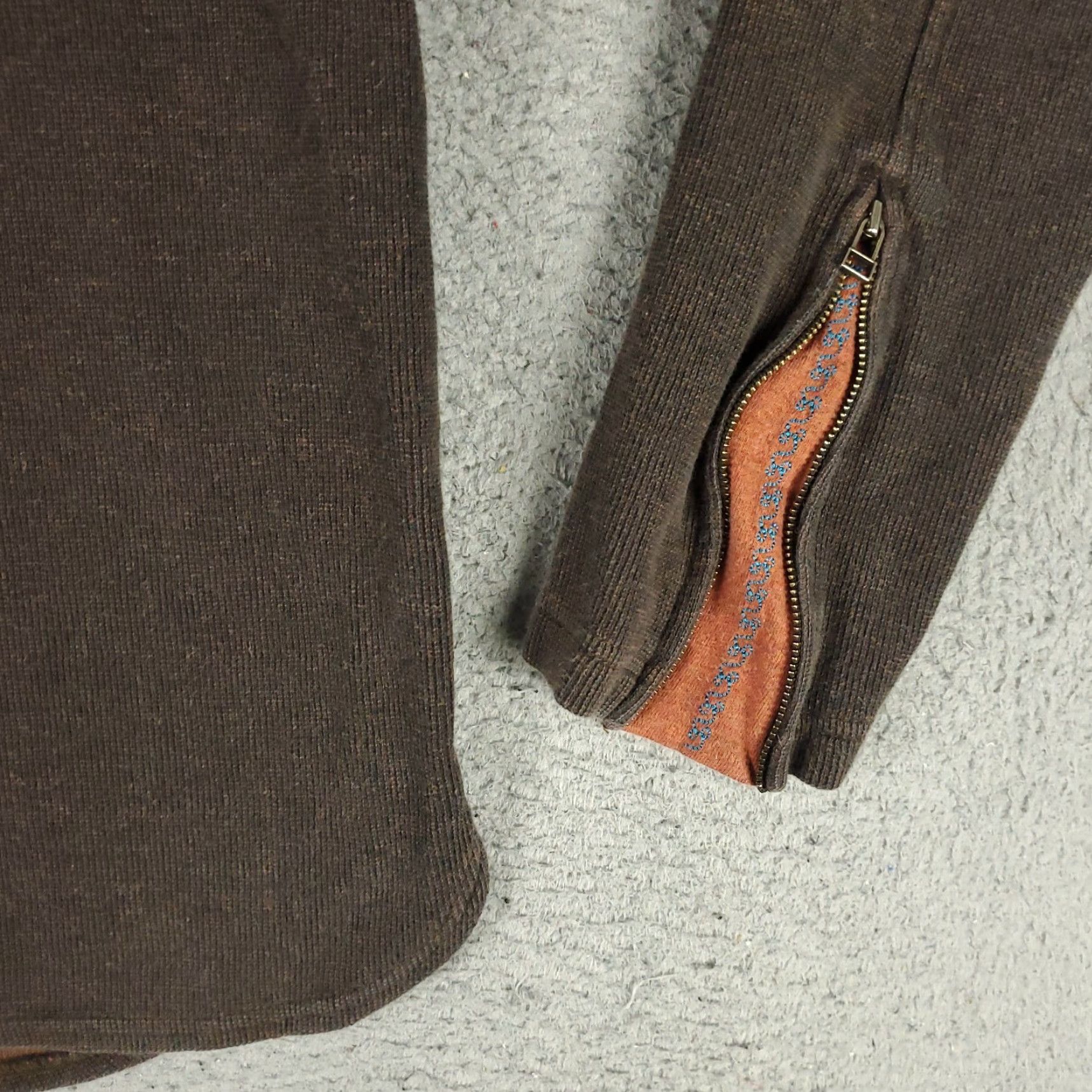 Robert Graham Robert Graham Sweater Mens Medium Brown Casual Pullover Knit Mock Neck Long Sleeve Size US M / EU 48-50 / 2 - 4 Thumbnail