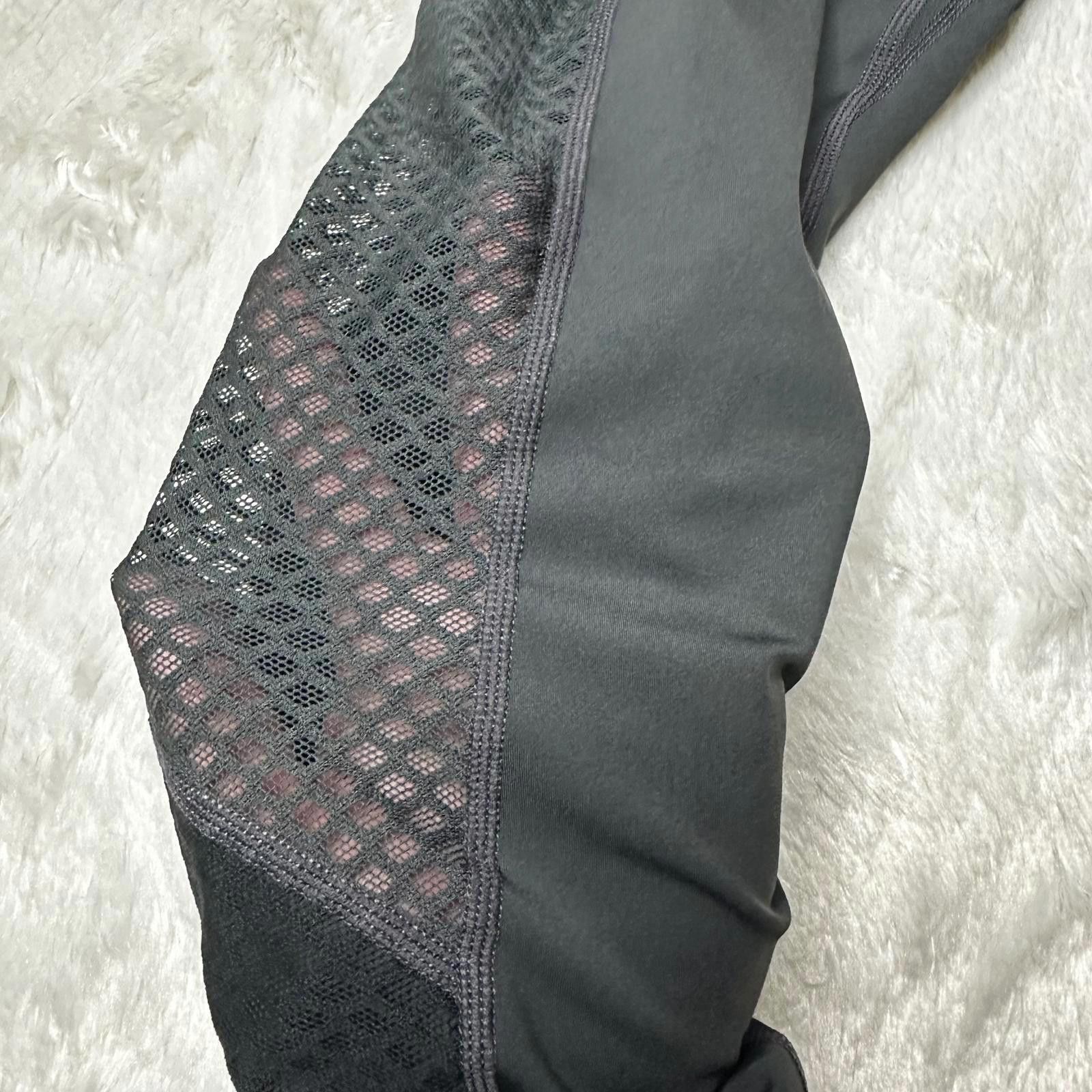 Nike Nike Pro Dri Fit Mesh Inset Crop Leggings Black Women's L Size 36" / US 14 / IT 50 - 5 Thumbnail