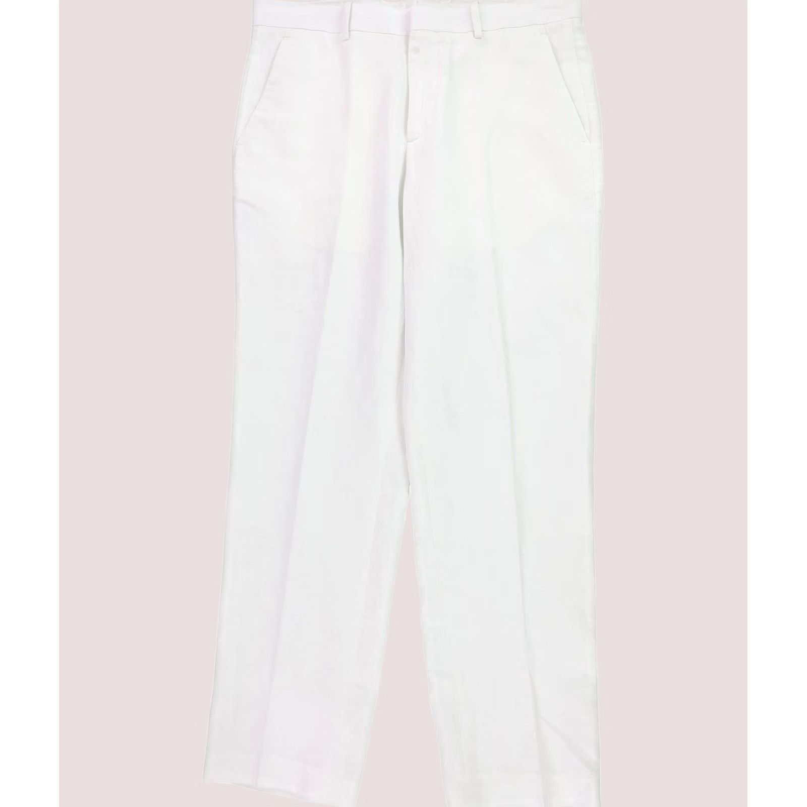 Perry Ellis Perry Ellis Mens Linen Suit Straight Leg Slacks Dress Pants white 34 Size 34R - 1 Thumbnail