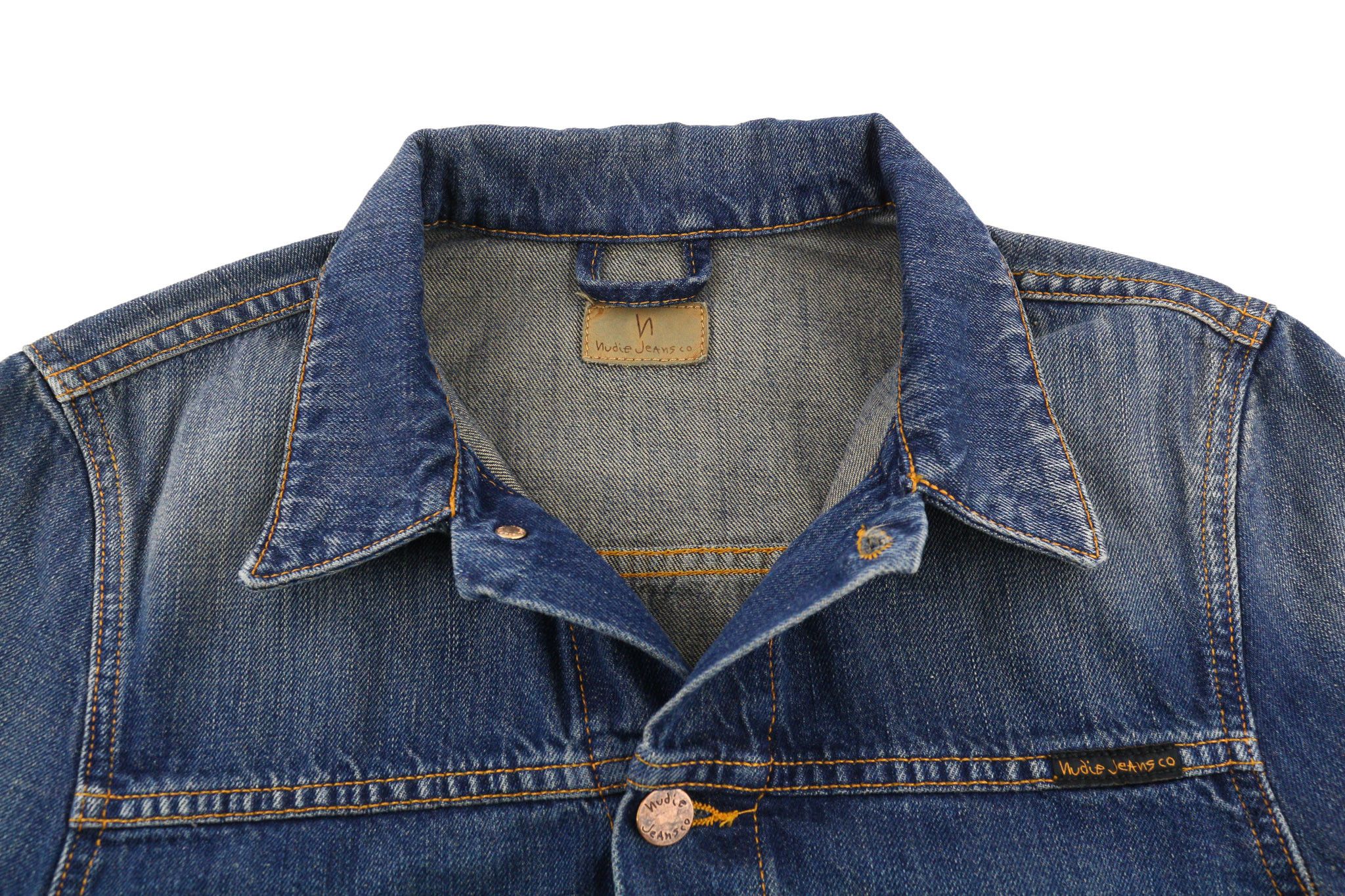 Nudie Jeans RONNY WORN AUTHENTIC XS Denim Polo Jacket 80360 Size US XS / EU 42 / 0 - 4 Thumbnail