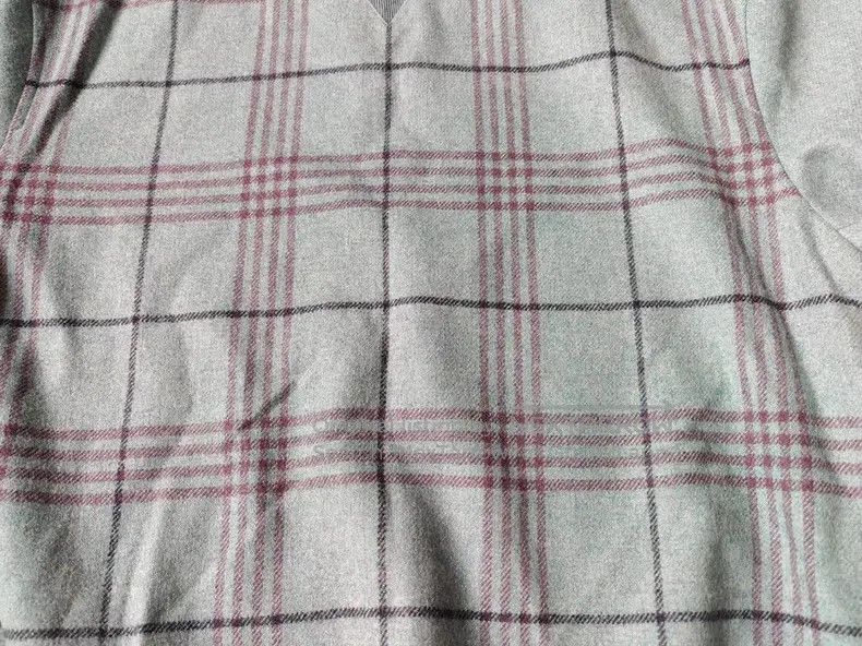 Hermes Hermes Runway plaid wool sweater, misty blue, 100% wool fa Size US M / EU 48-50 / 2 - 6 Thumbnail