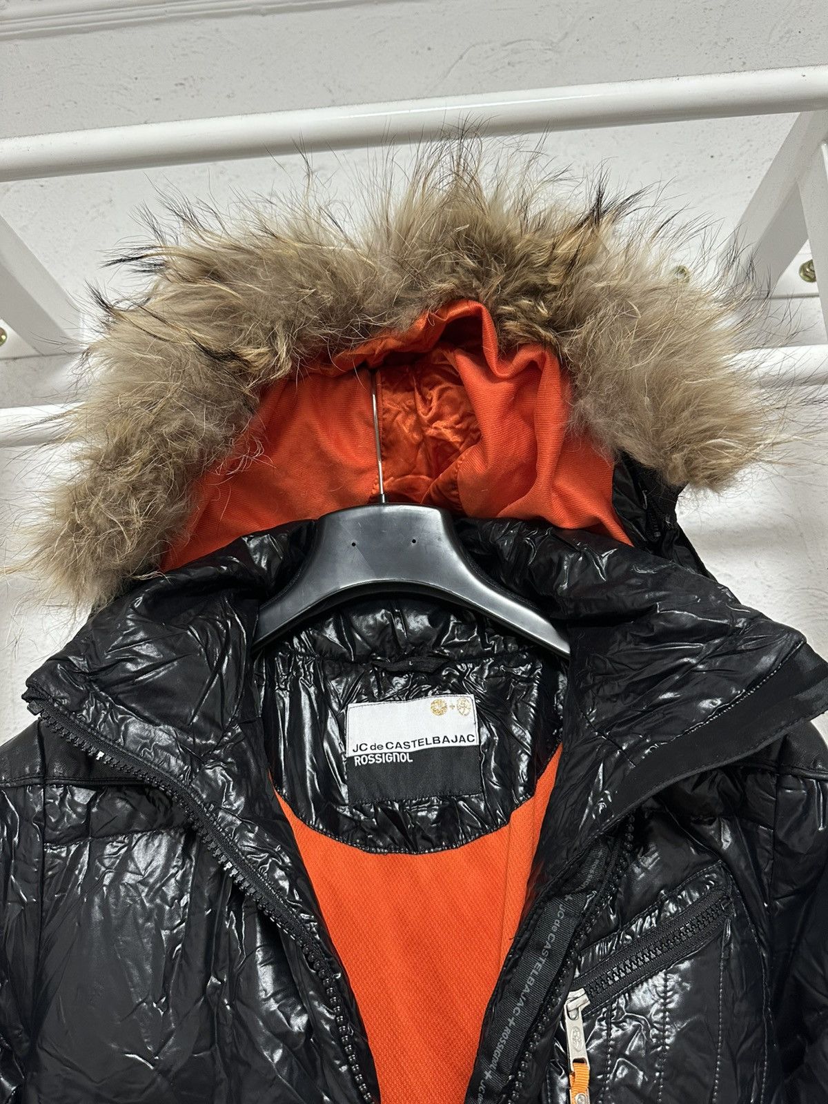 Jean Charles De Castelbajac JC de CASTELBAJAC Women’s Down Jacket, Black Glossy, Size L Size L / US 10 / IT 46 - 5 Thumbnail