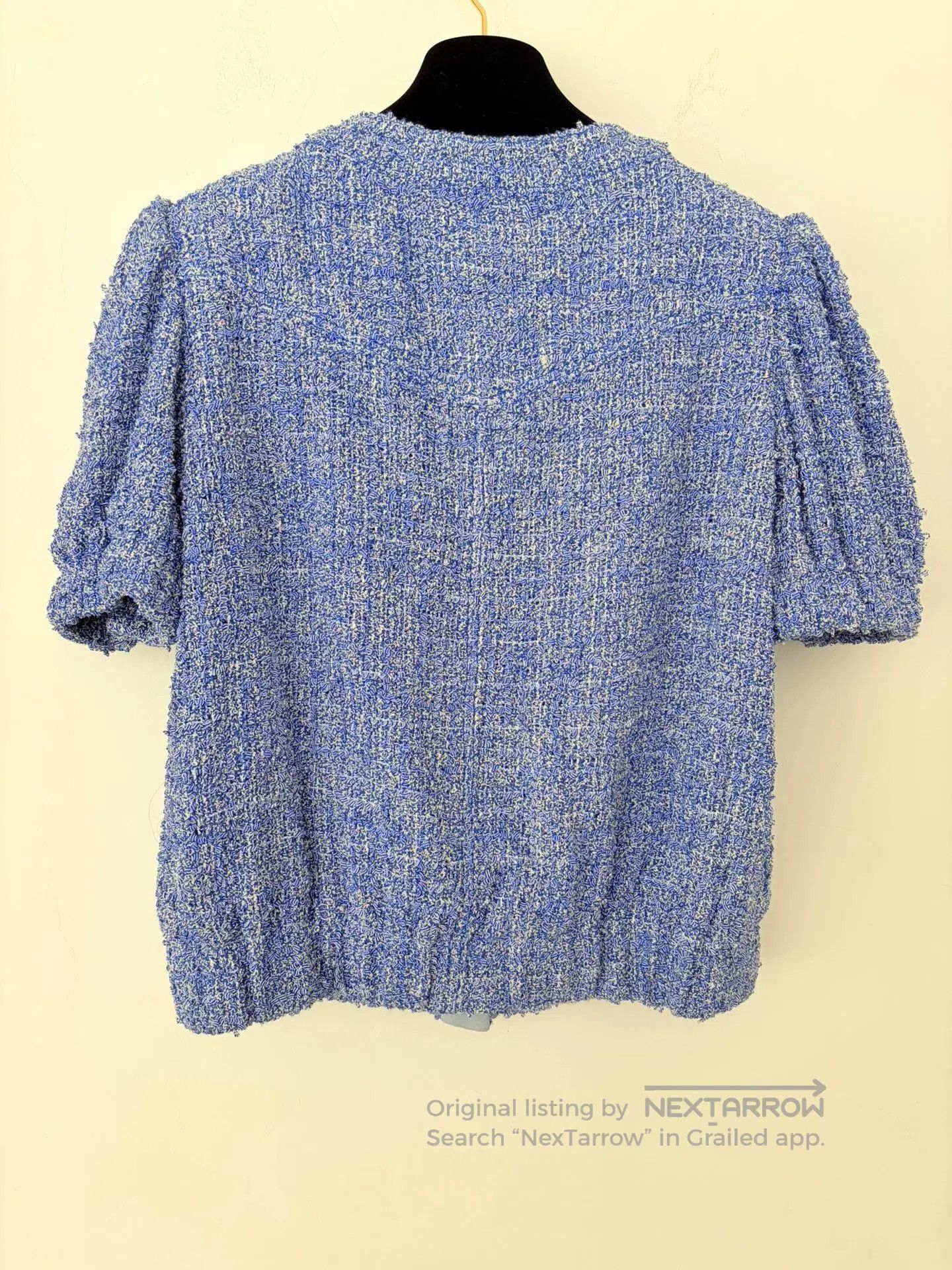 Chanel Chanel Blue Tweed Short Sleeve Jacket. Size US XS / EU 42 / 0 - 2 Thumbnail