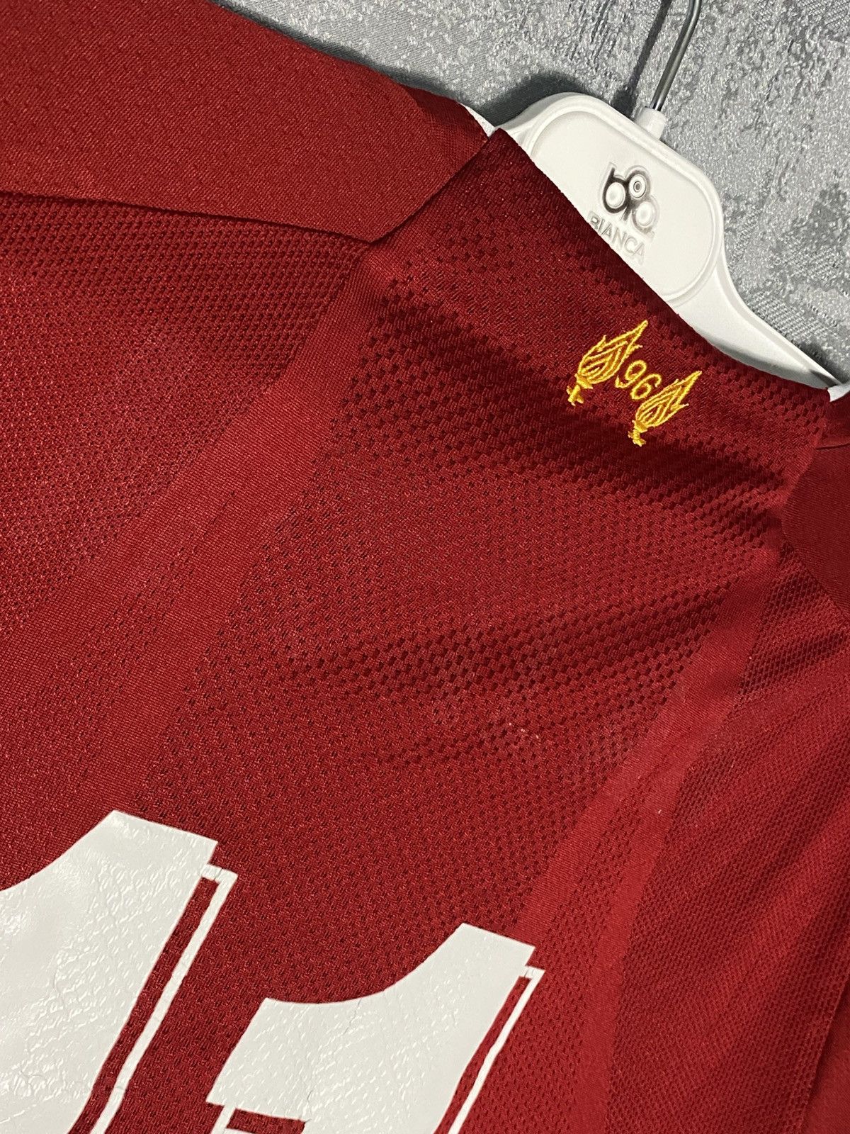 New Balance 2019 Liverpool New Balance Soccer Jersey 11 Salah Cup Size US S / EU 44-46 / 1 - 9 Thumbnail