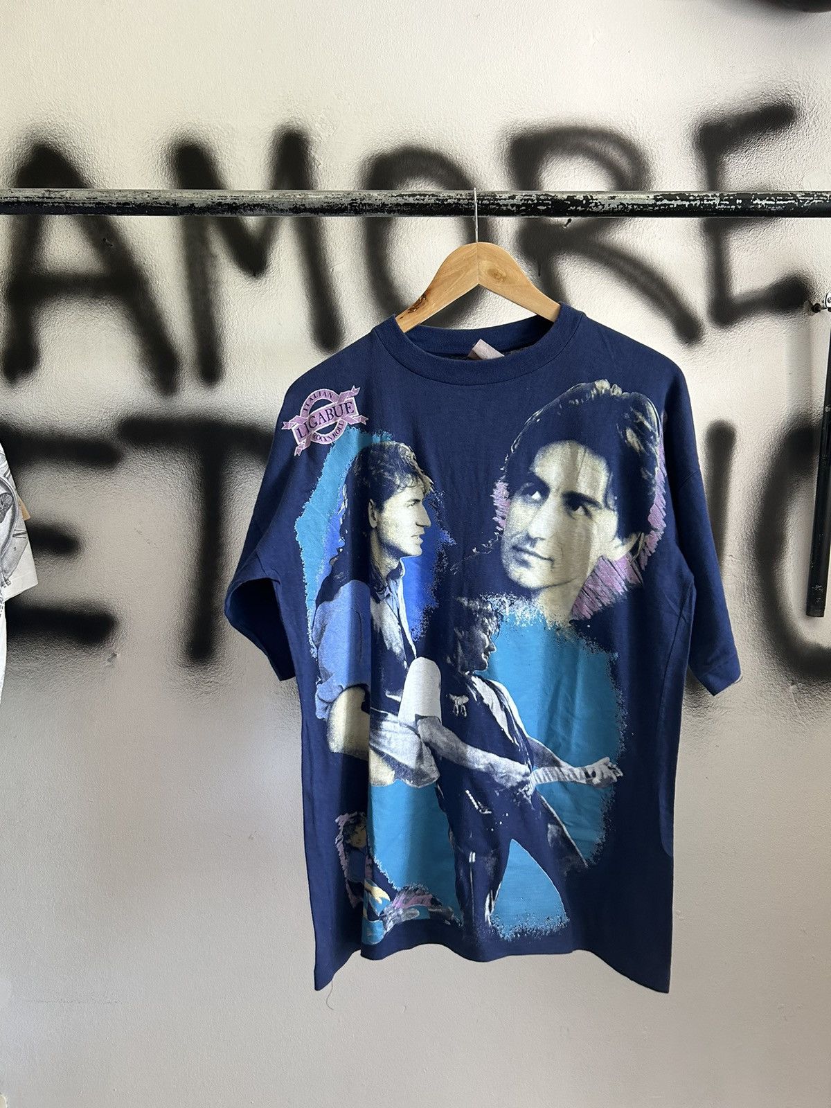 image of Ligabue Vintage Tshirt in Bleu, Men's (Size XL)