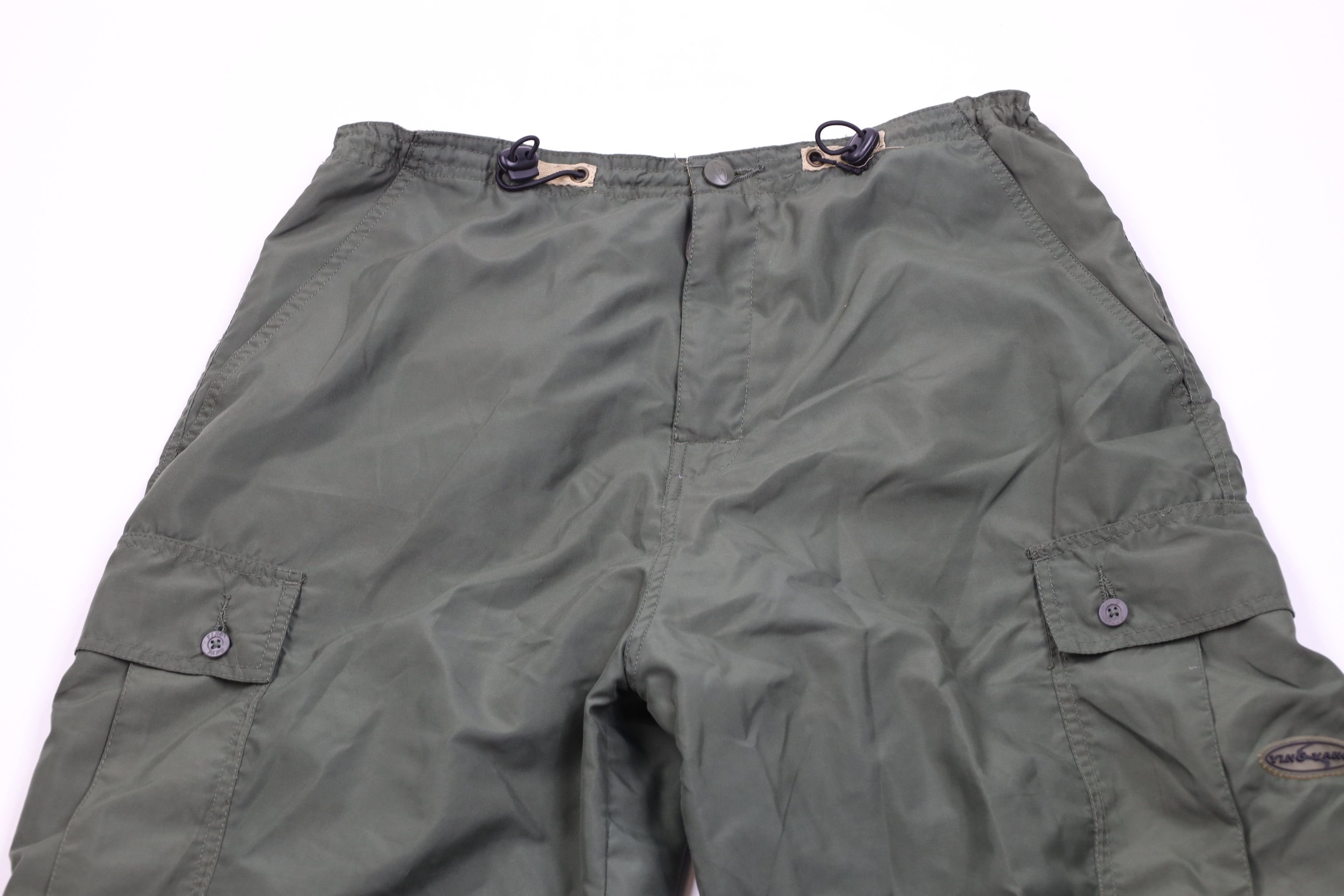 Vintage Vintage 90s Y2K Streetwear Baggy Wide Leg Cargo Pants Green Size US 32 / EU 48 - 2 Thumbnail
