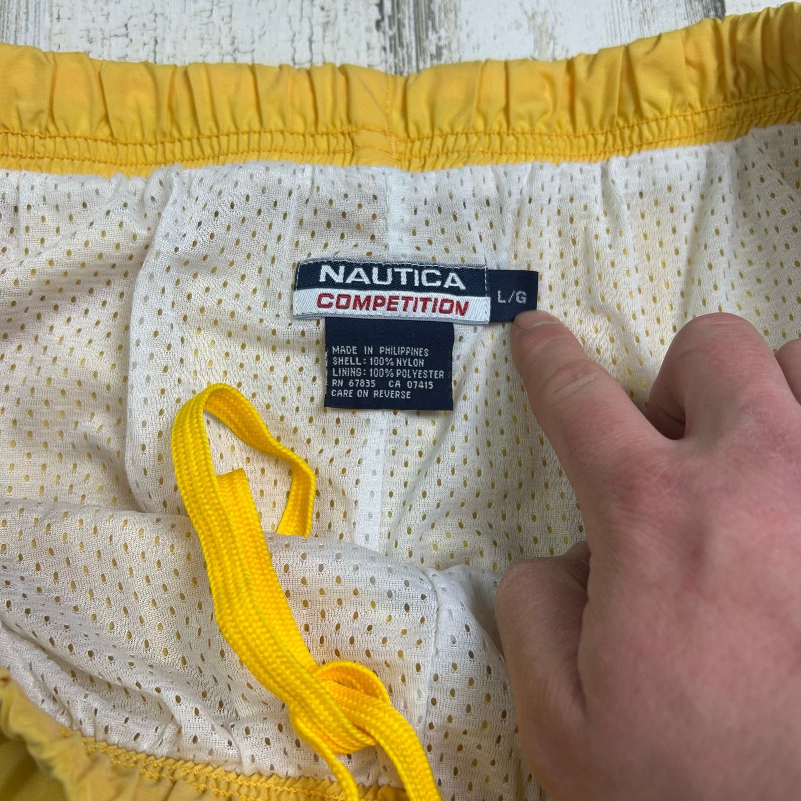 Nautica × Vintage Vintage 90s Nautica Competition Yellow Track Pants Size US 36 / EU 52 - 3 Thumbnail