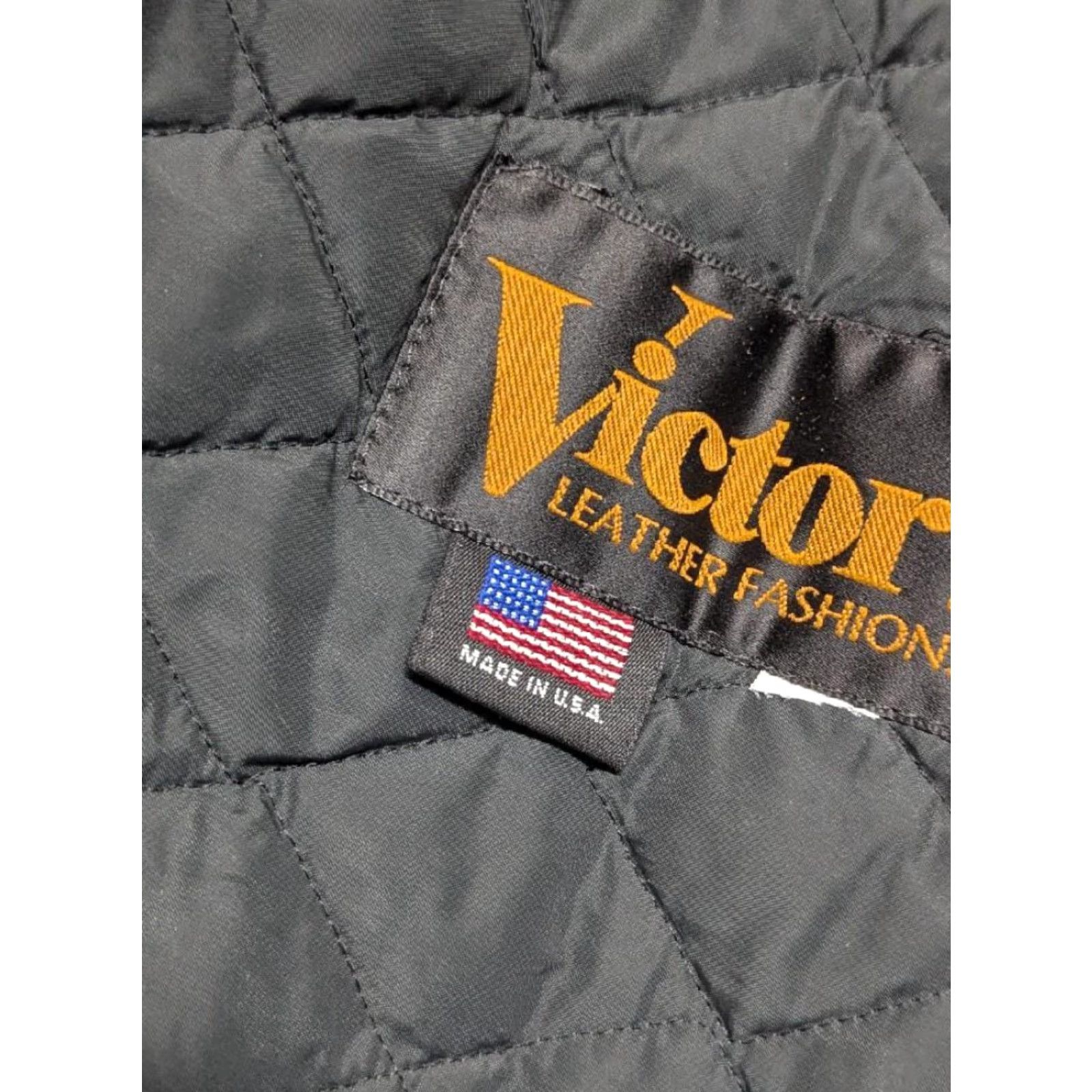 Vintage VINTAGE Victor's USA Leather Motorcycle Jacket XL 48 Black Men 1990s Caf Racer Venting 80s 90s Size US XL / EU 56 / 4 - 7 Thumbnail