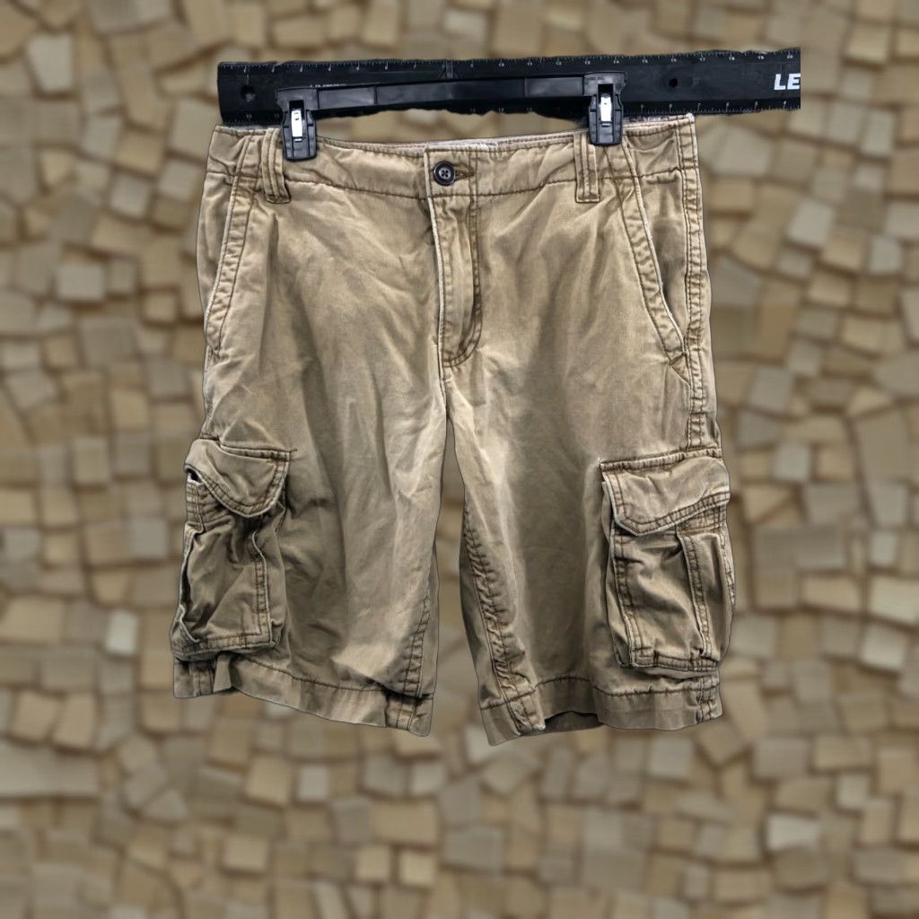 Vintage Aéropostale Cargo Shorts Mens 31 Mid Beige Cotton Blend 5-Pocket Regular Khaki Beach Casual Mens Size US 31 - 1 Thumbnail