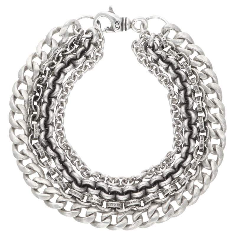 Chrome Hearts Chrome Hearts Multi Chain Silver Bracelet Size ONE SIZE Size ONE SIZE - 1 Thumbnail