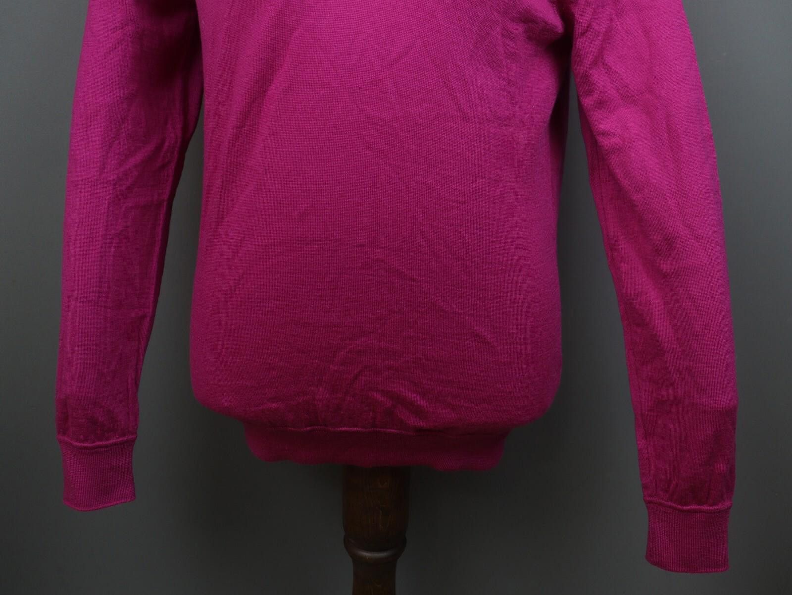 Designer PELIKAMO ZURICH Pink Wool Tight Knit Pullover Sweater Size L Size L / US 10 / IT 46 - 3 Thumbnail