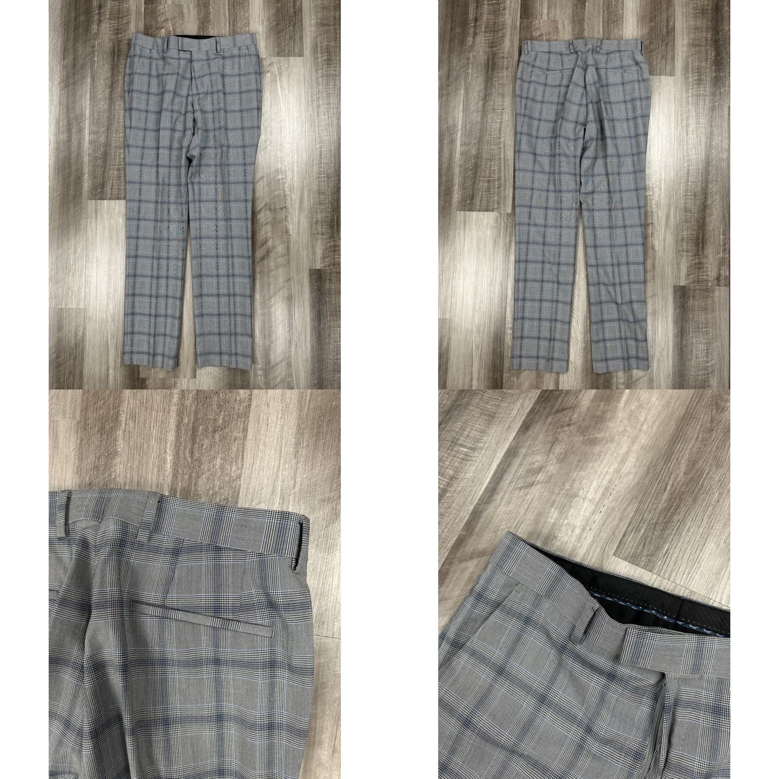 Avenue NHP Saks Fifth Avenue Plaid Athletic Performance Suit - 40R Suit Men Gray 2 Piece Regular Classic 90s Size 40R - 8 Thumbnail