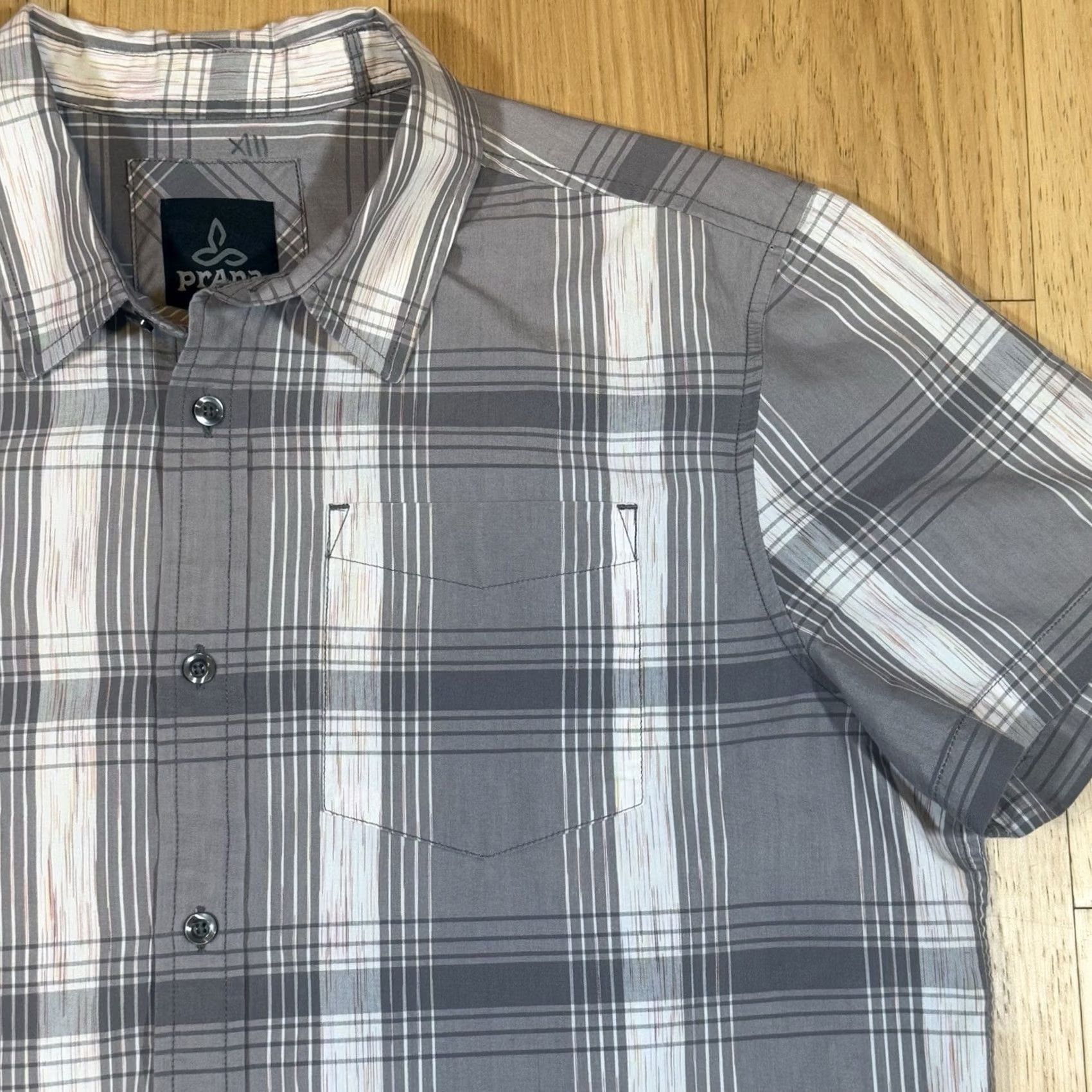 Prana Prana Shirt Mens M Short Sleeve Button Gray Plaid Outdoors Lightweight Shirt Size US M / EU 48-50 / 2 - 3 Thumbnail