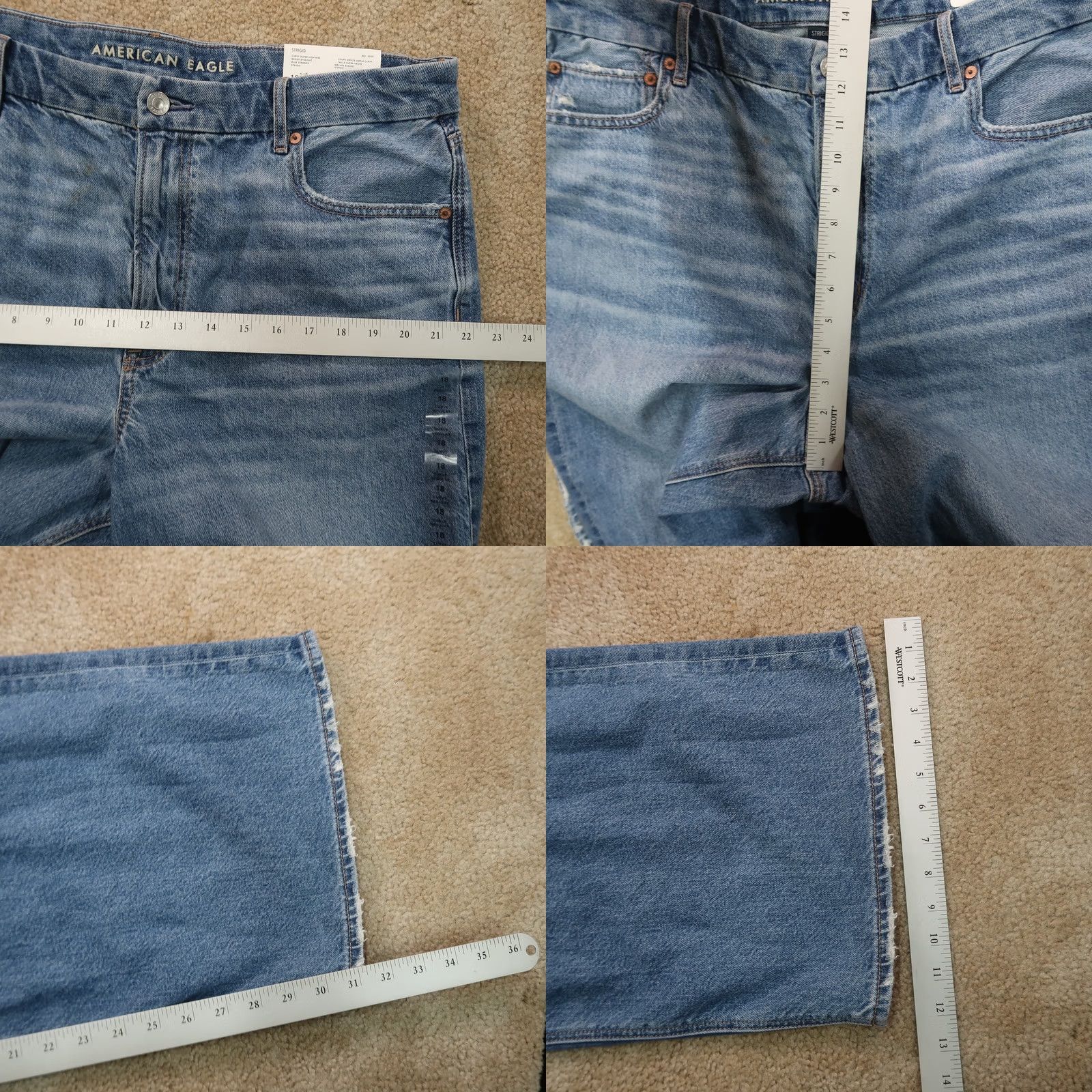American Eagle Outfitters American Eagle Outfitters Jeans Women 18 Wide-Leg Blue Denim 31in Inseam Vintage No Rise High 36 Waist 5-Pocket Regular Denim Shirt Size 40" / US 18 - 9 Thumbnail