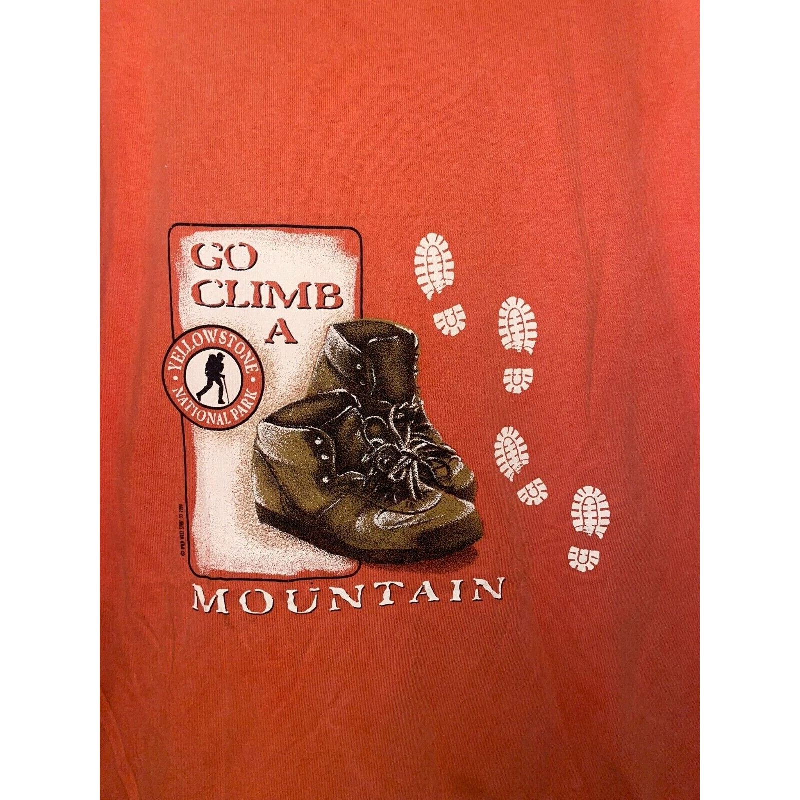 Vintage 2000 Go Climb A Mountain Yellowstone National Park Shirt M Size US M / EU 48-50 / 2 - 2 Thumbnail