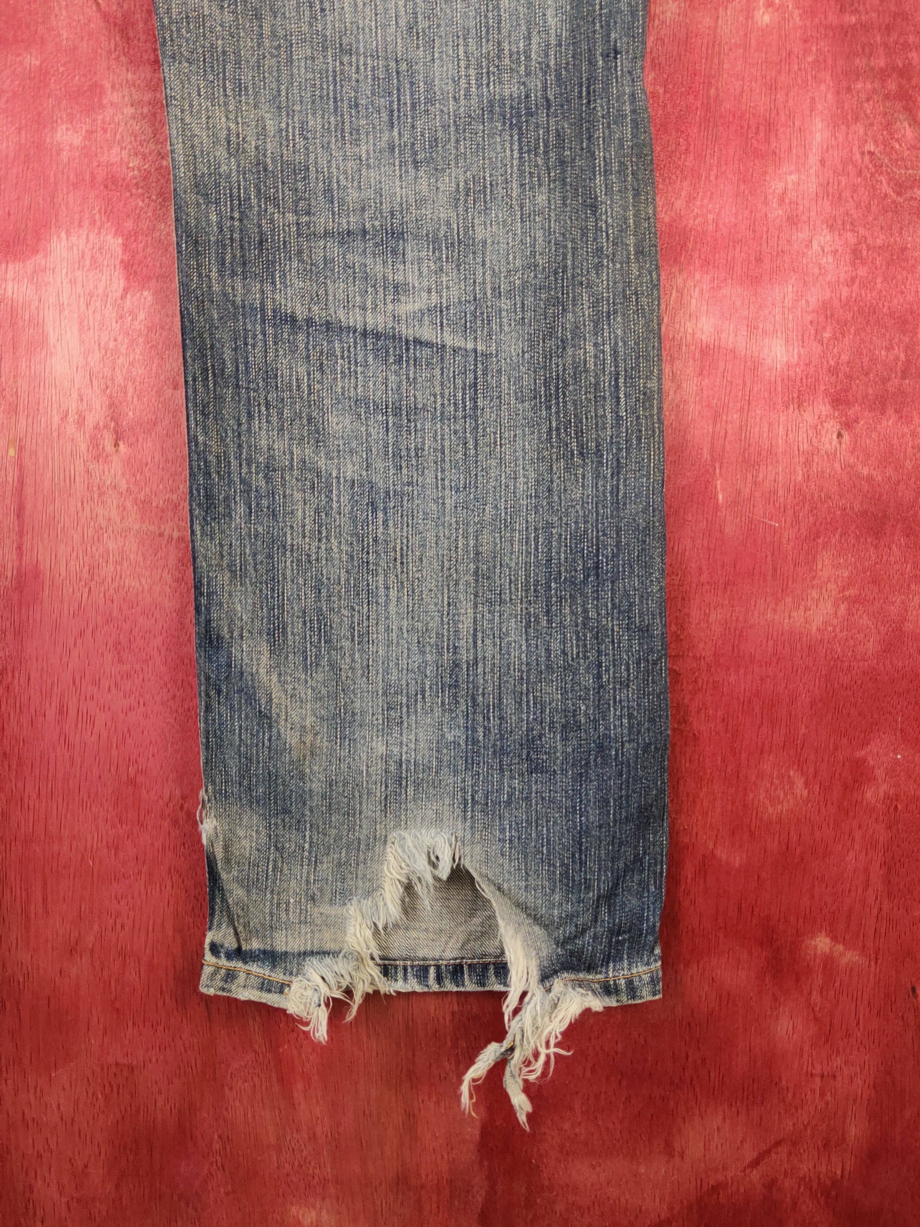 Edwin Edwin Dark Blue Faded Distressed Ripped Jeans #S2243 Size US 32 / EU 48 - 14 Thumbnail