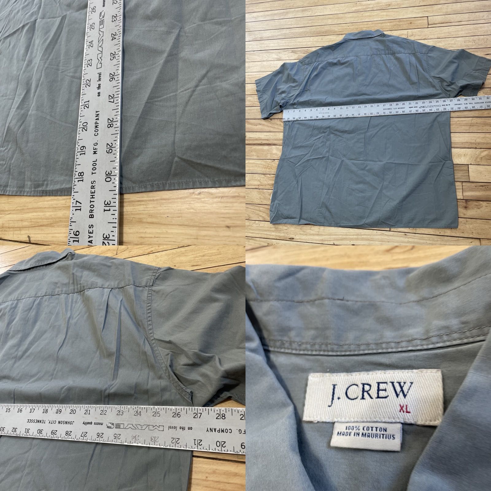 J.Crew VINTAGE J. Crew Shirt Men XL Green Button Light Twill Safari Pocket Classic Cotton Camp Shirt Size US XL / EU 56 / 4 - 8 Thumbnail