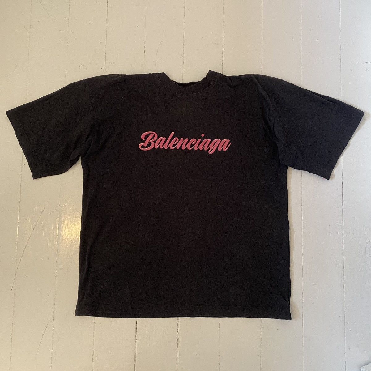 Balenciaga 2019 Balenciaga Barbie T Shirt Glossy Logo Back Pulled Tee Grailed