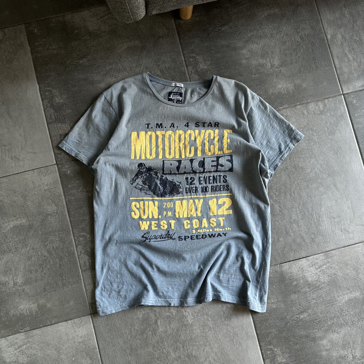 Superdry Vintage Superdry T-shirts Motorcycle Races Speedway Y2K 00s Size US L / EU 52-54 / 3 - 3 Thumbnail
