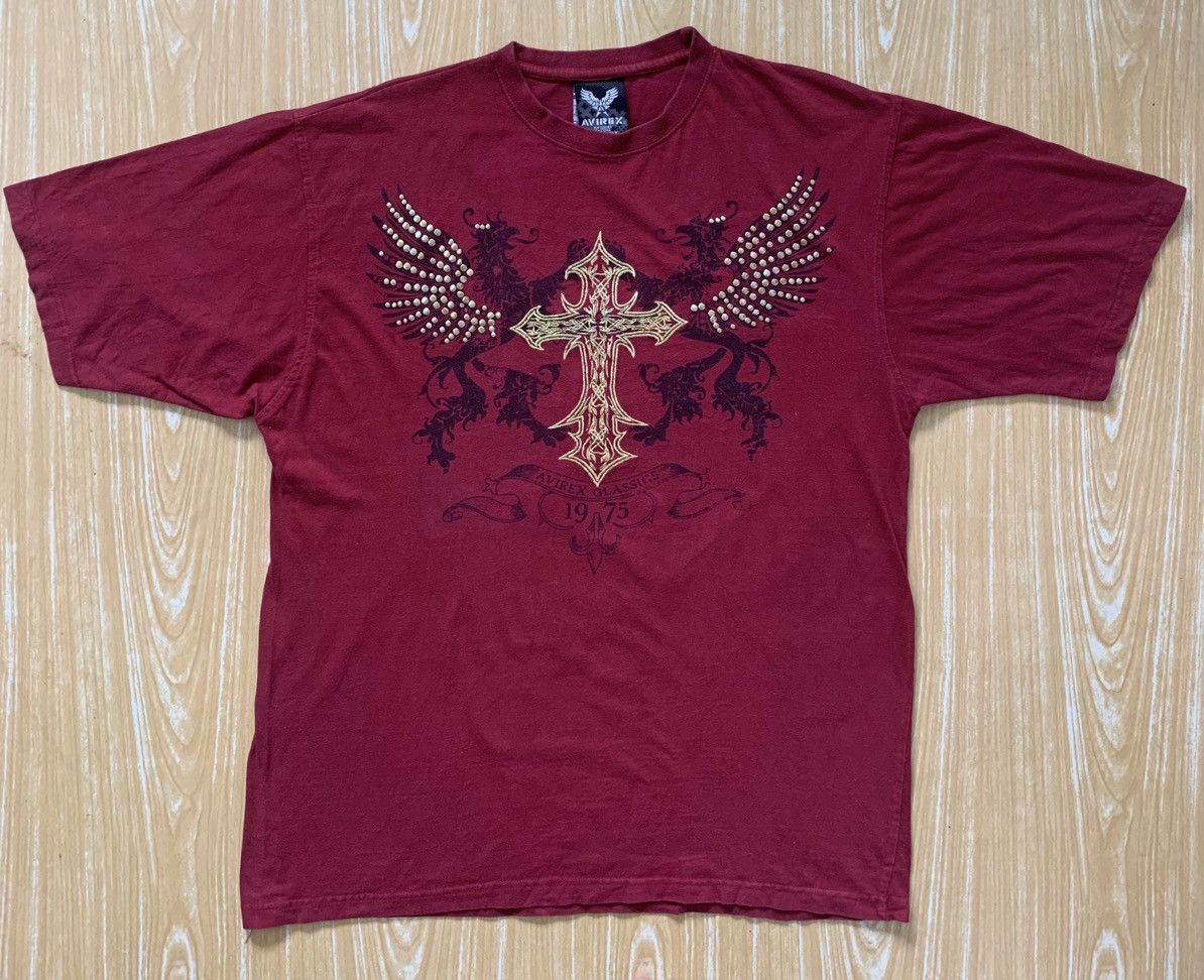 Avirex Avirex Classics Cross Wings Embroidered T Shirt Size US XL / EU 56 / 4 - 2 Thumbnail