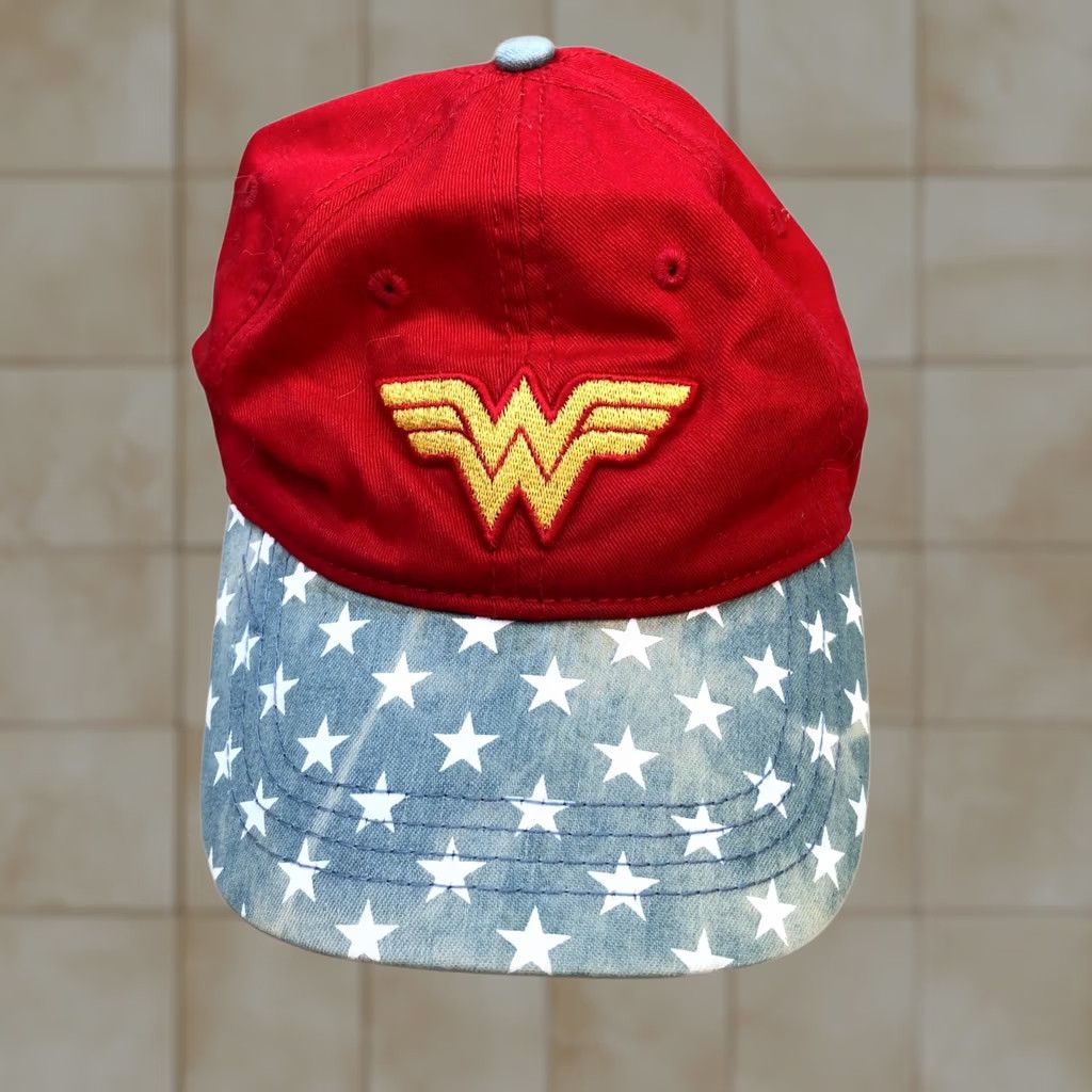 DC Comics WONDER WOMAN Baseball Hat Unisex Adult Red Adjustable Cap Super Hero Cap Size ONE SIZE - 1 Thumbnail