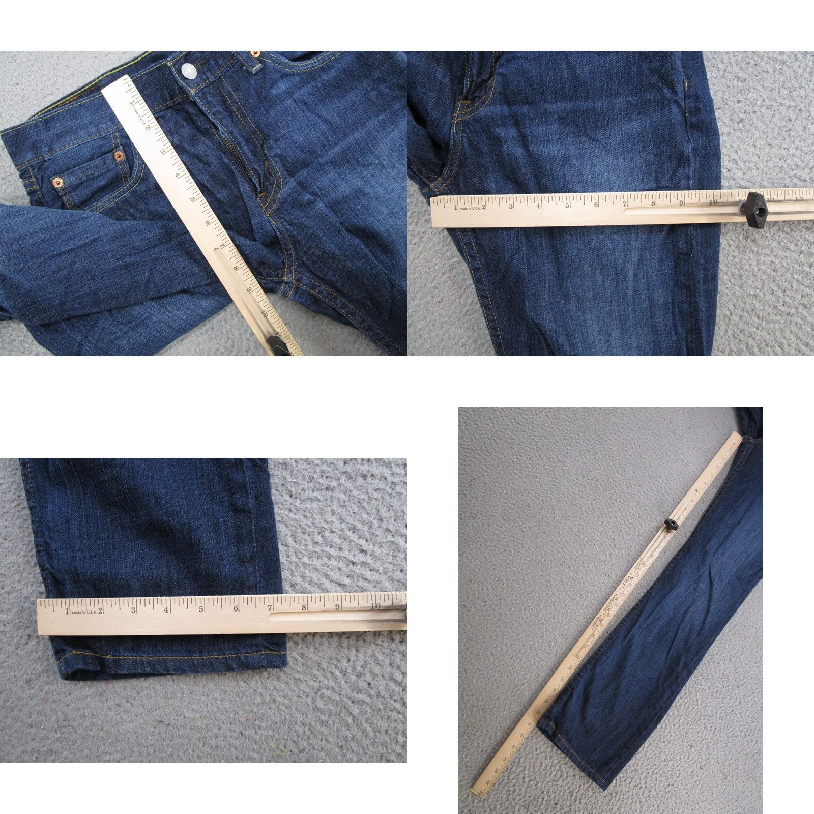 Levi's Levi's 514 Jeans Mens Size 29x30 Blue Denim Straight Leg 5-Pocket Regular Rise Medium Wash - Size US 29 - 8 Thumbnail