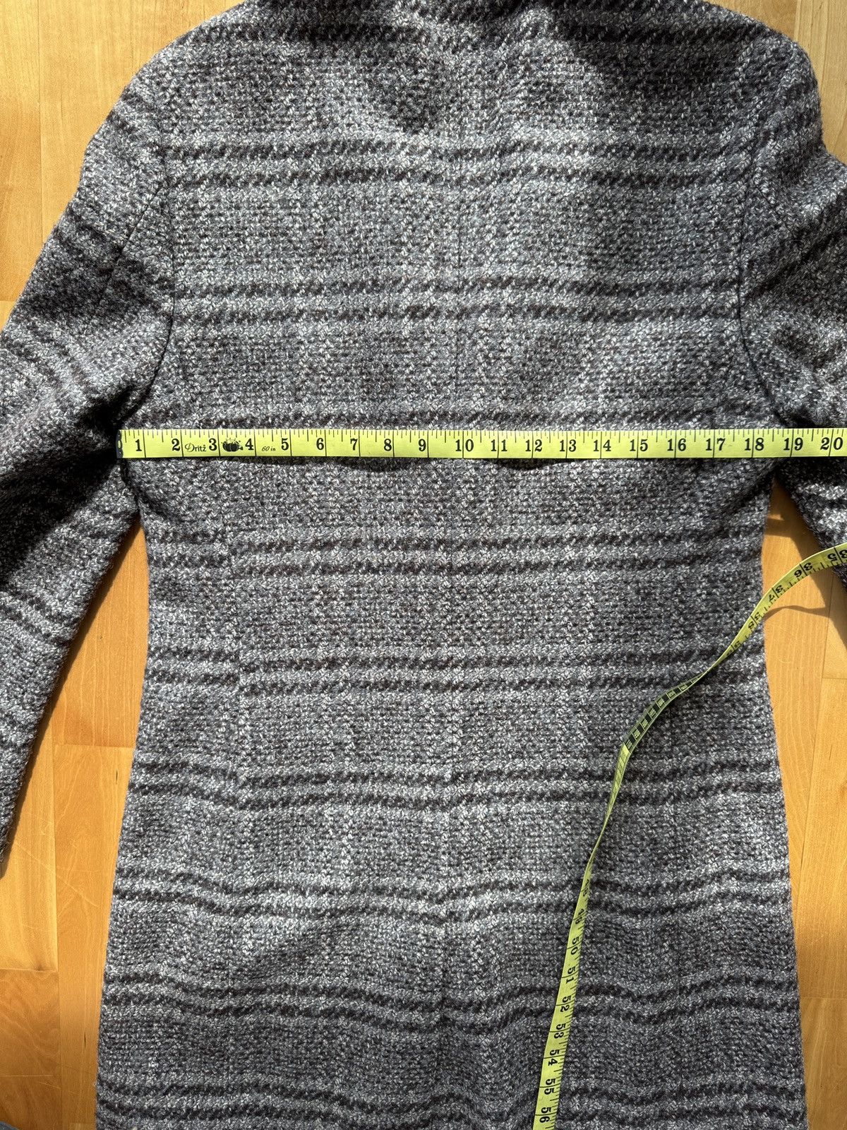 Suitsupply Suitsupply 38R Brown Check Topcoat Wool Silk Lama Blend Size US M / EU 48-50 / 2 - 9 Thumbnail