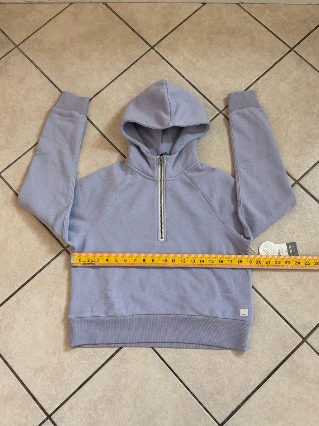 Vuori VUORI RESTORE HALF ZIP HOODIE LAVENDER MIST COLOR SIZE XS Size XS / US 0-2 / IT 36-38 - 3 Thumbnail