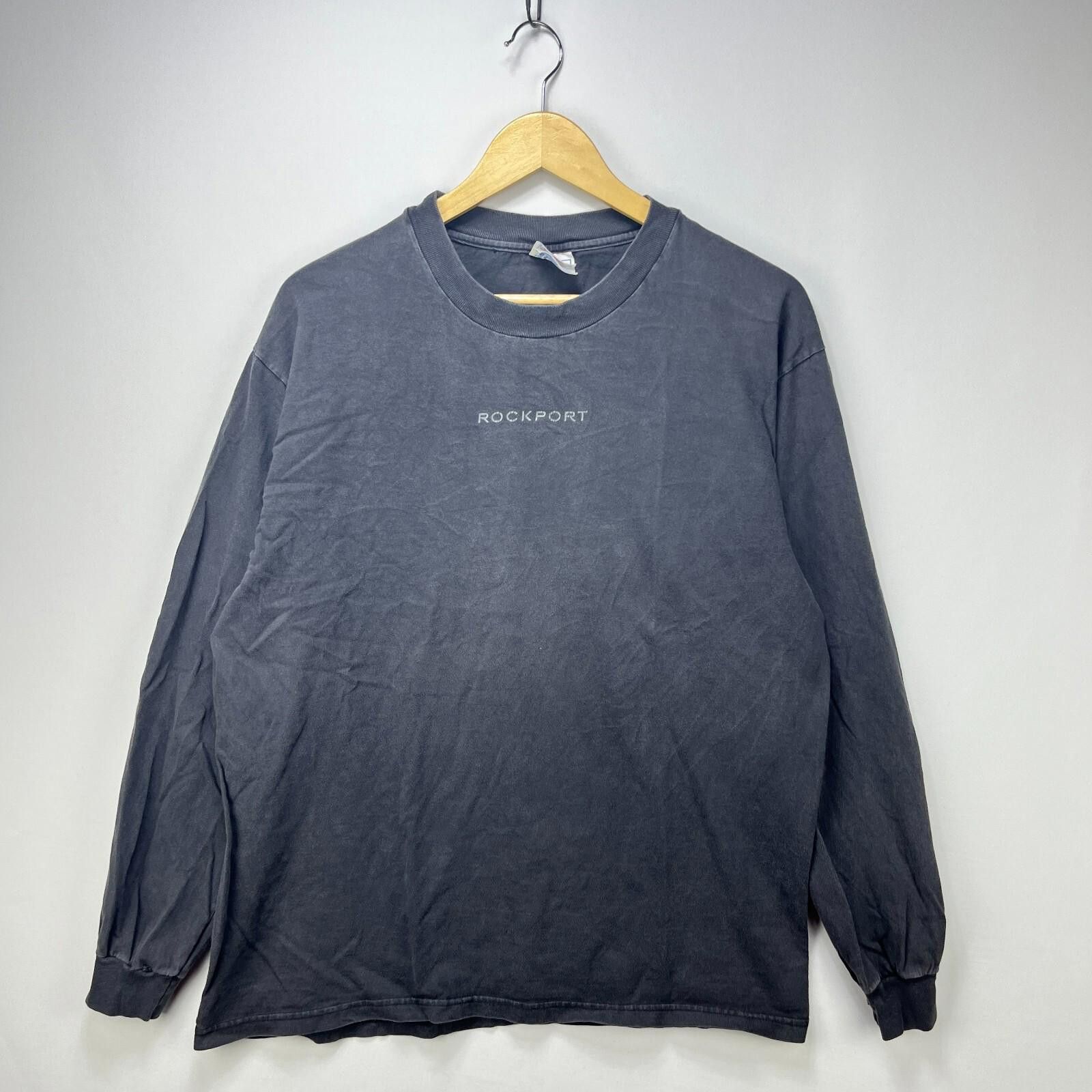 Vintage Vintage '90s Rockport Faded Black Long Sleeve Shirt Large Size US L / EU 52-54 / 3 - 1 Thumbnail