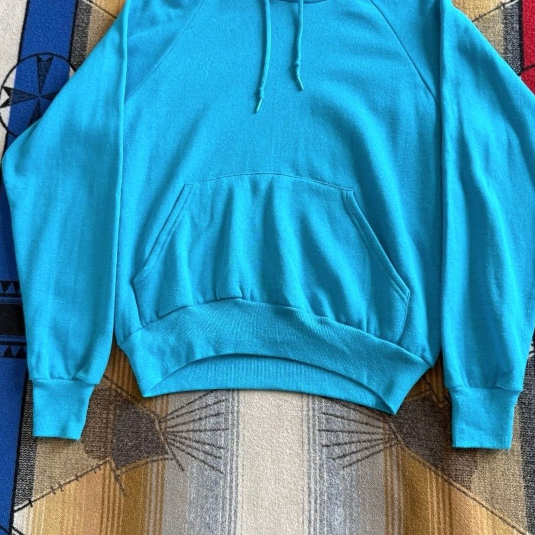 Altea VINTAGE Teal Blue Hoodie Sweatshirt Small 80s Mens Size US S / EU 44-46 / 1 - 3 Thumbnail