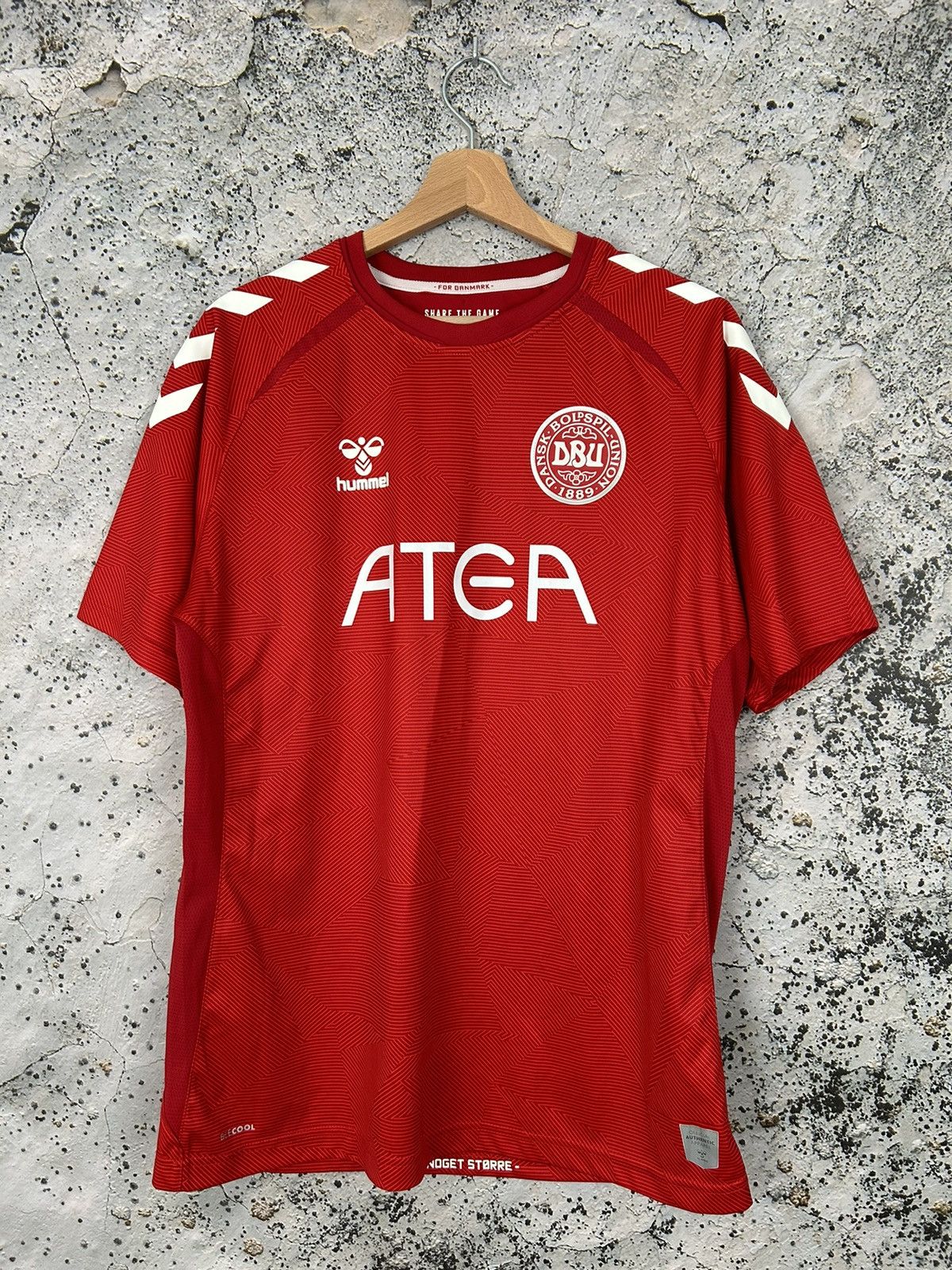 Denmark Soccer Jersey Hummel Retro Football Rare Hype
