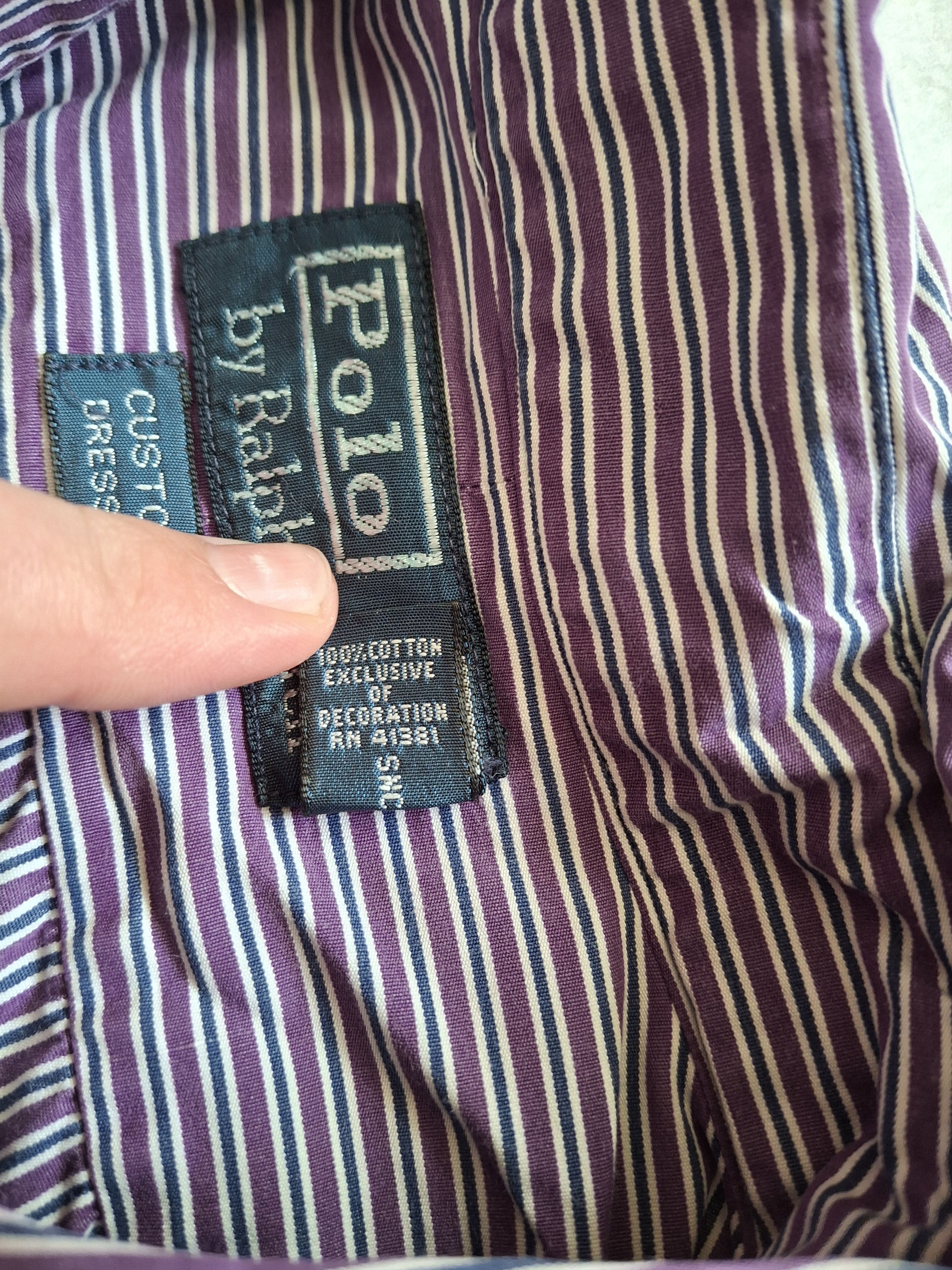 Polo Ralph Lauren × Vintage Vintage Polo Ralph Lauren Striped Designer Button Up Shirt Size US L / EU 52-54 / 3 - 4 Thumbnail