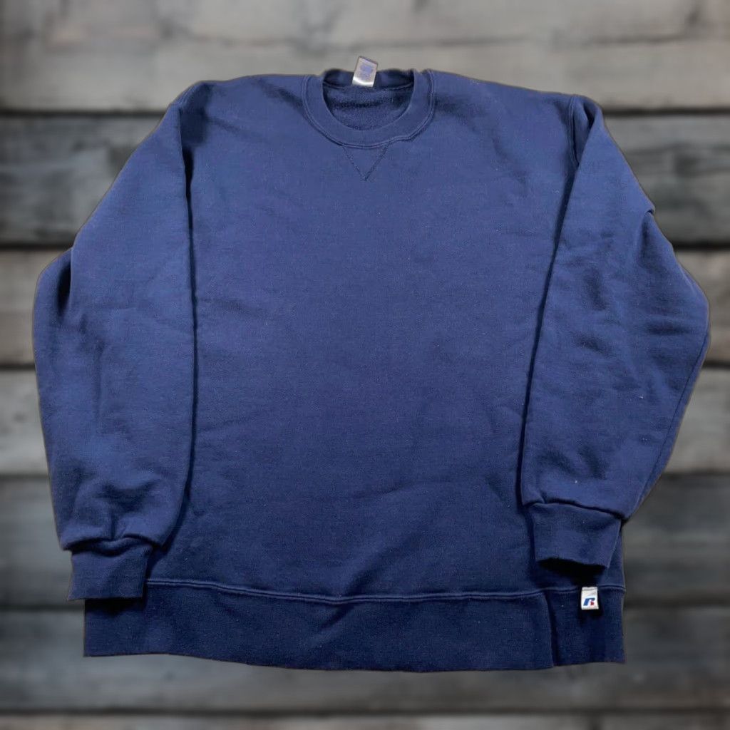 Russell Athletic VINTAGE Russell Athletic Dri Power Sweatshirt Men Crewneck XL Tall Blue Heavyweight 90s Retro Size US XL / EU 56 / 4 - 1 Thumbnail