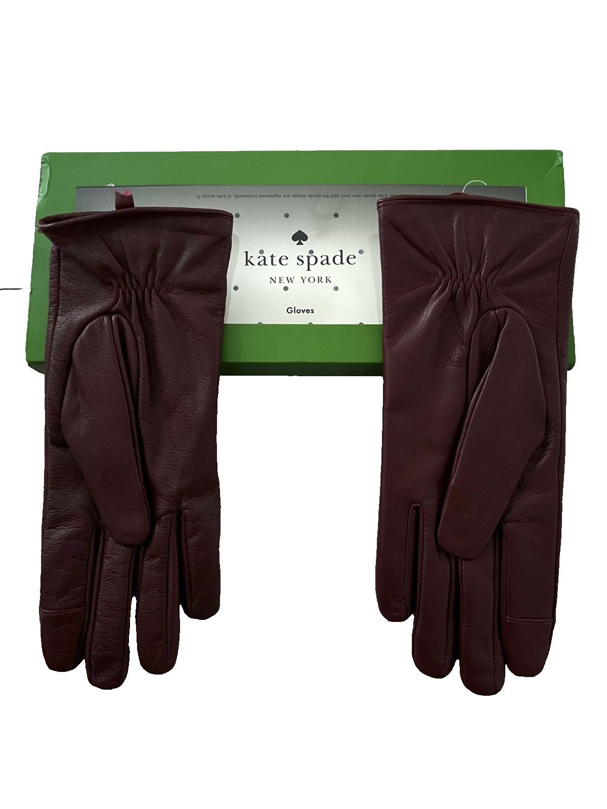 Kate Spade Kate Spade New York Leather Bow Gloves Deep Lipstick ( L ) Size ONE SIZE - 2 Thumbnail