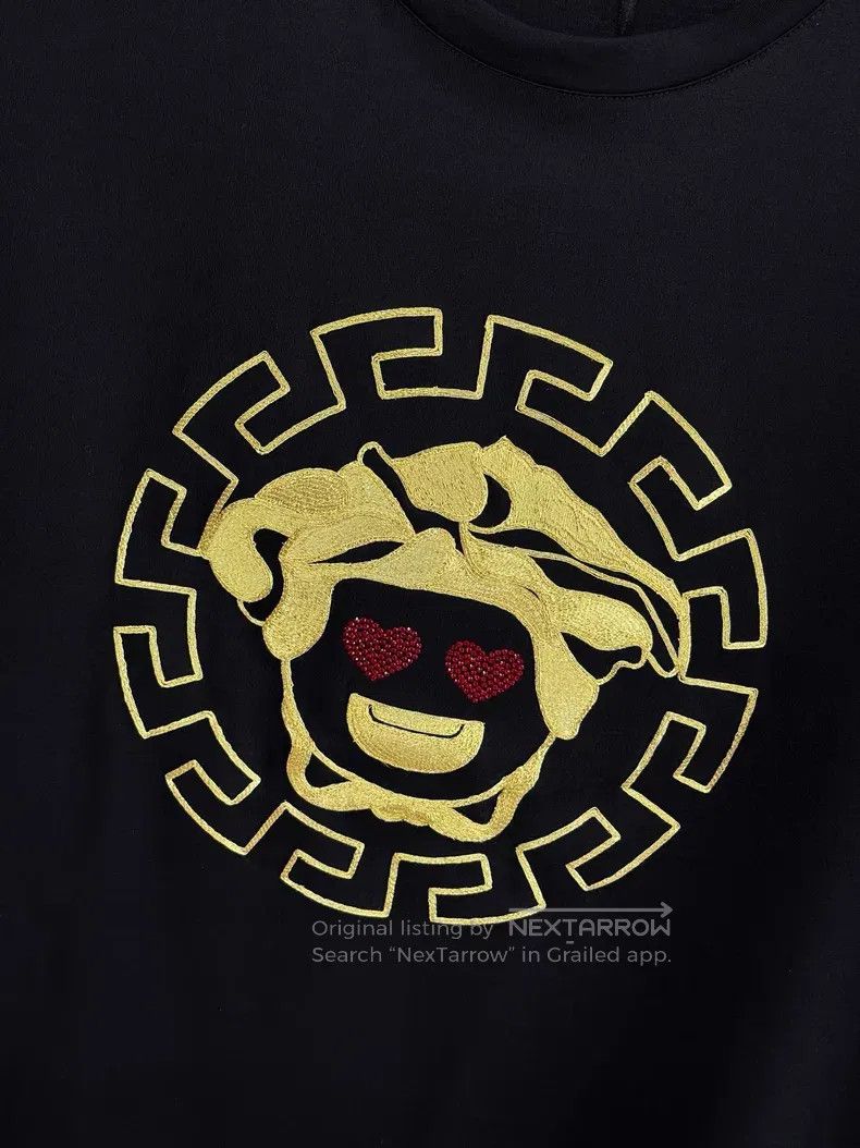 Versace Versace Black figure embroidered short-sleeved T-shirt Size US XS / EU 42 / 0 - 5 Thumbnail