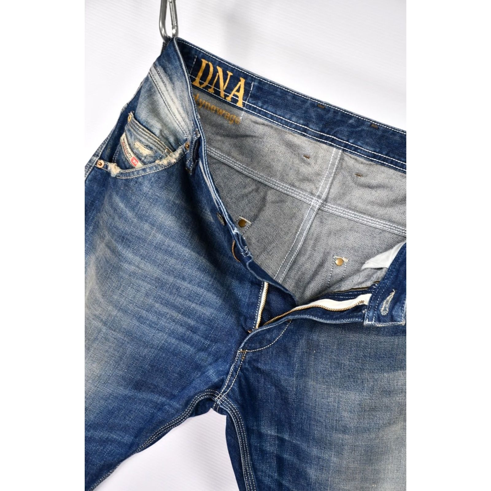 Diesel Diesel Krooley Regular Slim-Carrot Jeans W33 L32 Jeans Slim Regular Diesel Mens Straight 100% Cotton Blue Pattern Solid 33x32 Size US 33 - 5 Thumbnail