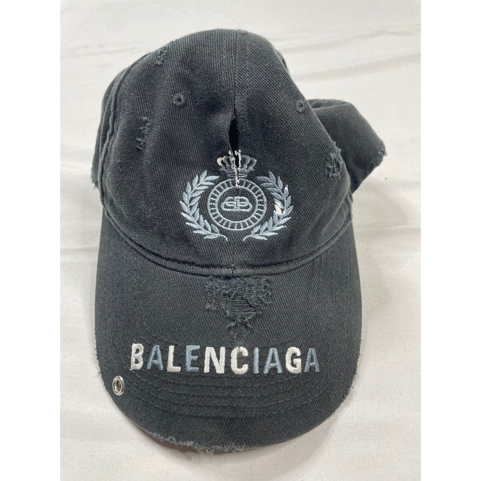 image of Balenciaga Cap Black All Over Os, Men's