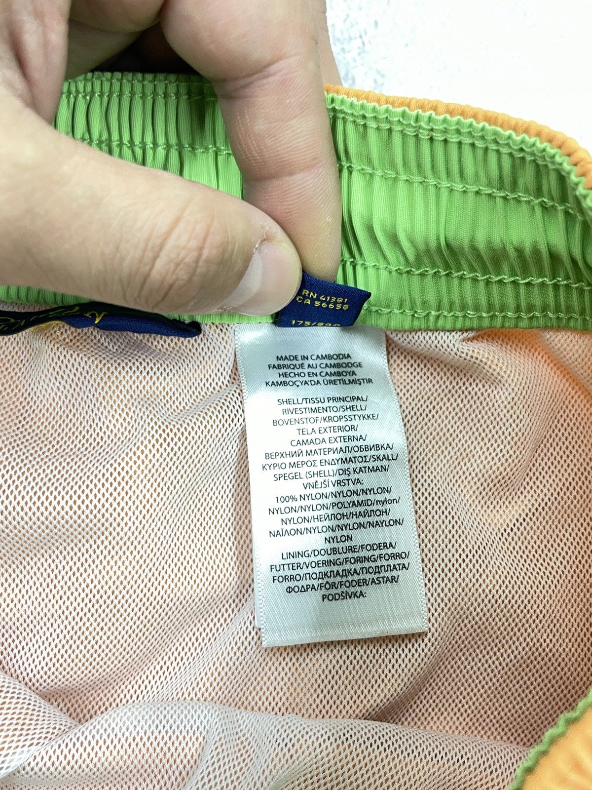 Polo Ralph Lauren Mens Polo Ralph Lauren Nylon Shorts Orange Y2K Size US 32 / EU 48 - 8 Thumbnail