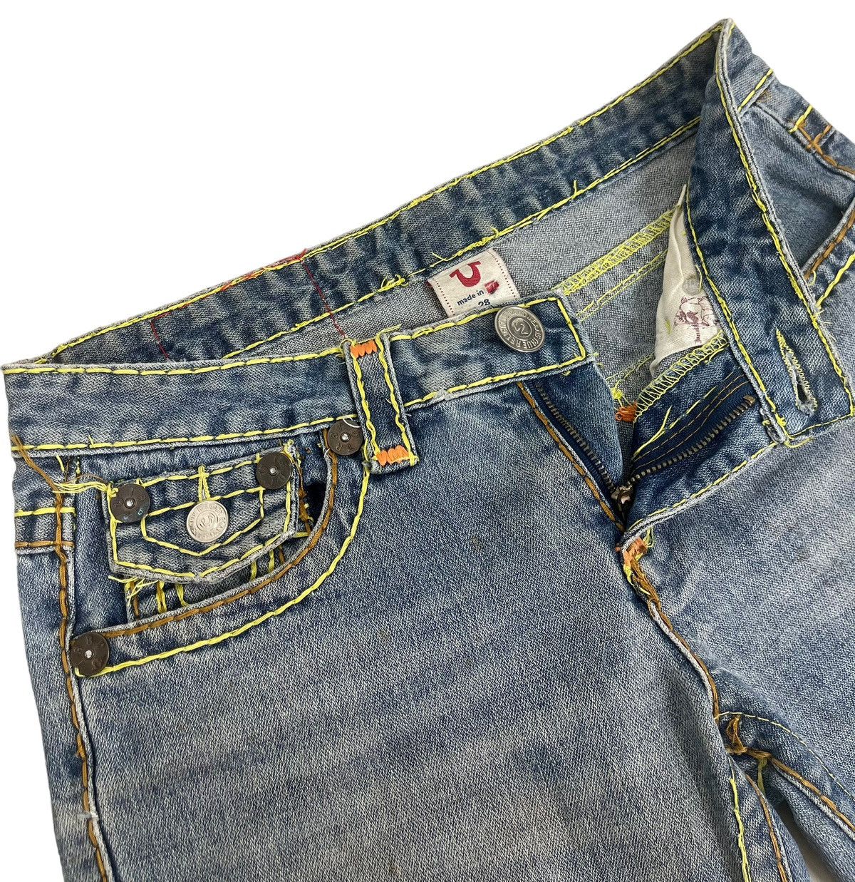 True Religion FLARED Vintage Distressed True Religion Joey Jeans Size US 30 / EU 46 - 5 Thumbnail