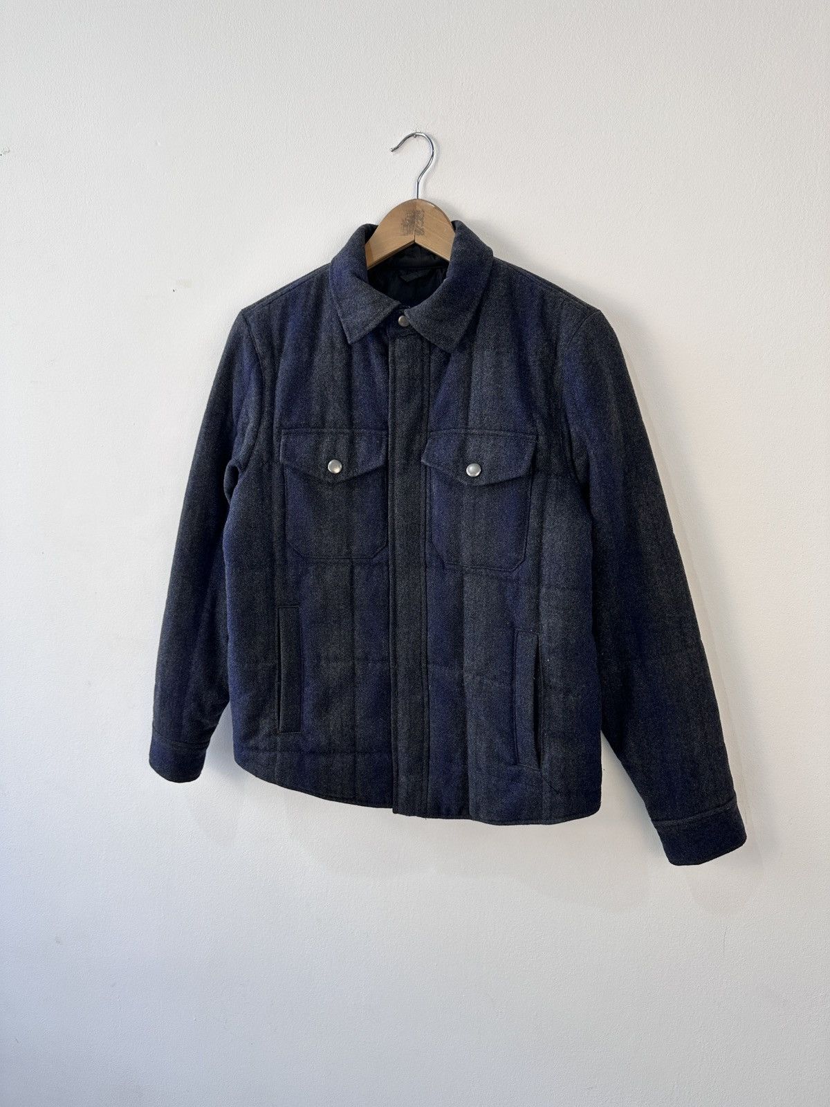 Gap GAP Men’s Wool Blend Quilted Shirt Jacket Gray Size XS Size US XS / EU 42 / 0 - 3 Thumbnail