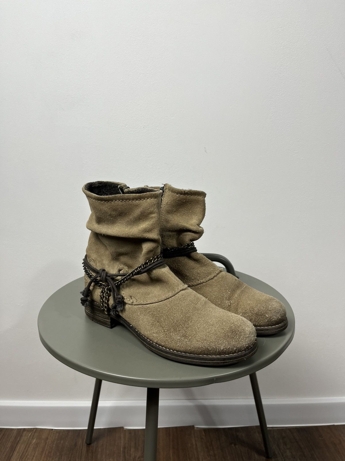 Other Vintage Suede Slouch Boots with Chains and Tassels Size 39 Size US 9 / IT 39 - 1 Thumbnail
