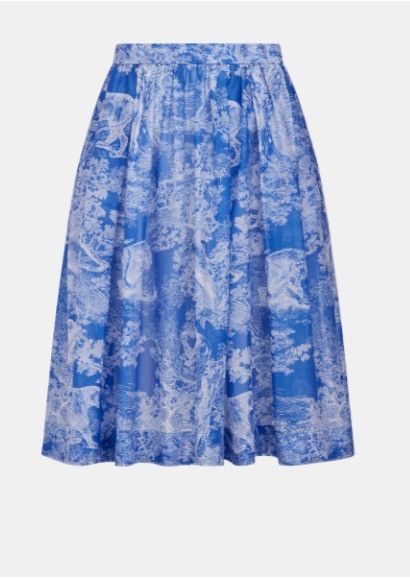 Dior o1w1db10924 Flared Skirt in Blue Size 26" / US 2 / IT 38 - 1 Thumbnail