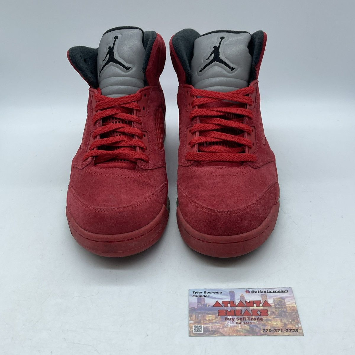 Jordan Brand Air Jordan 5 red suede Size US 9.5 / EU 42-43 - 2 Thumbnail