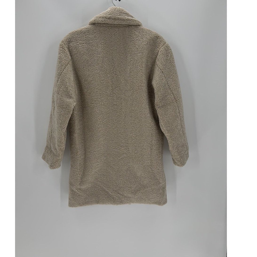American Essentials Amazon Essentials beige teddy bear faux Sherpa 2 button coat Size XS / US 0-2 / IT 36-38 - 7 Thumbnail